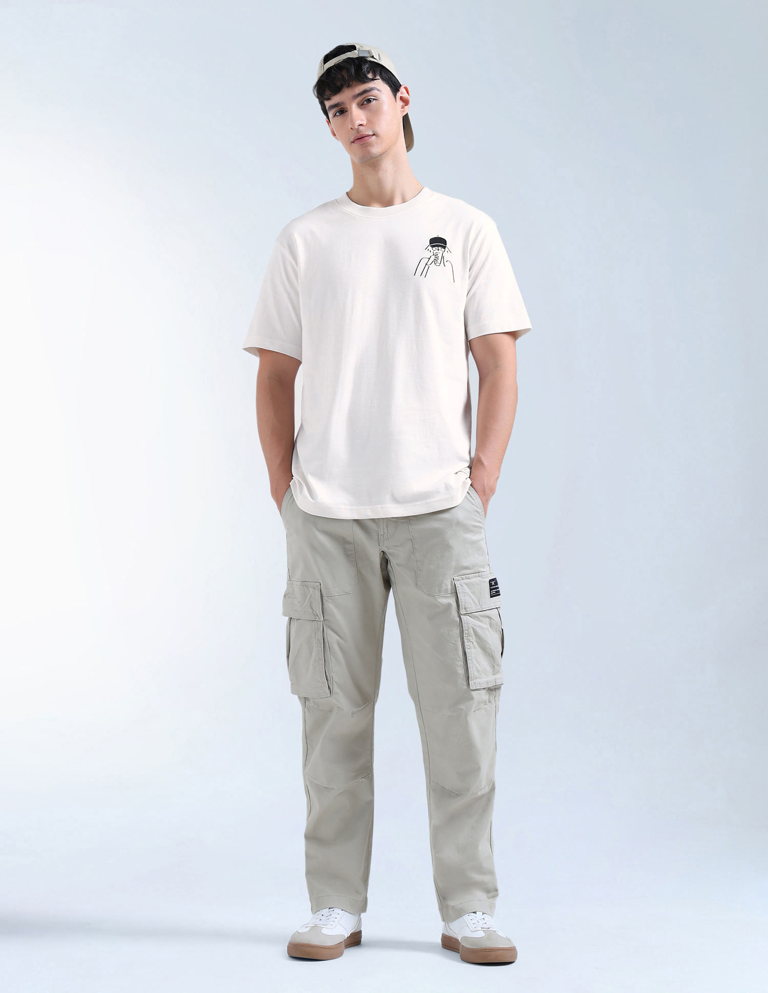 Buy Flying Machine Typographic Printed Relaxed Fit T-Shirt - NNNOW.com