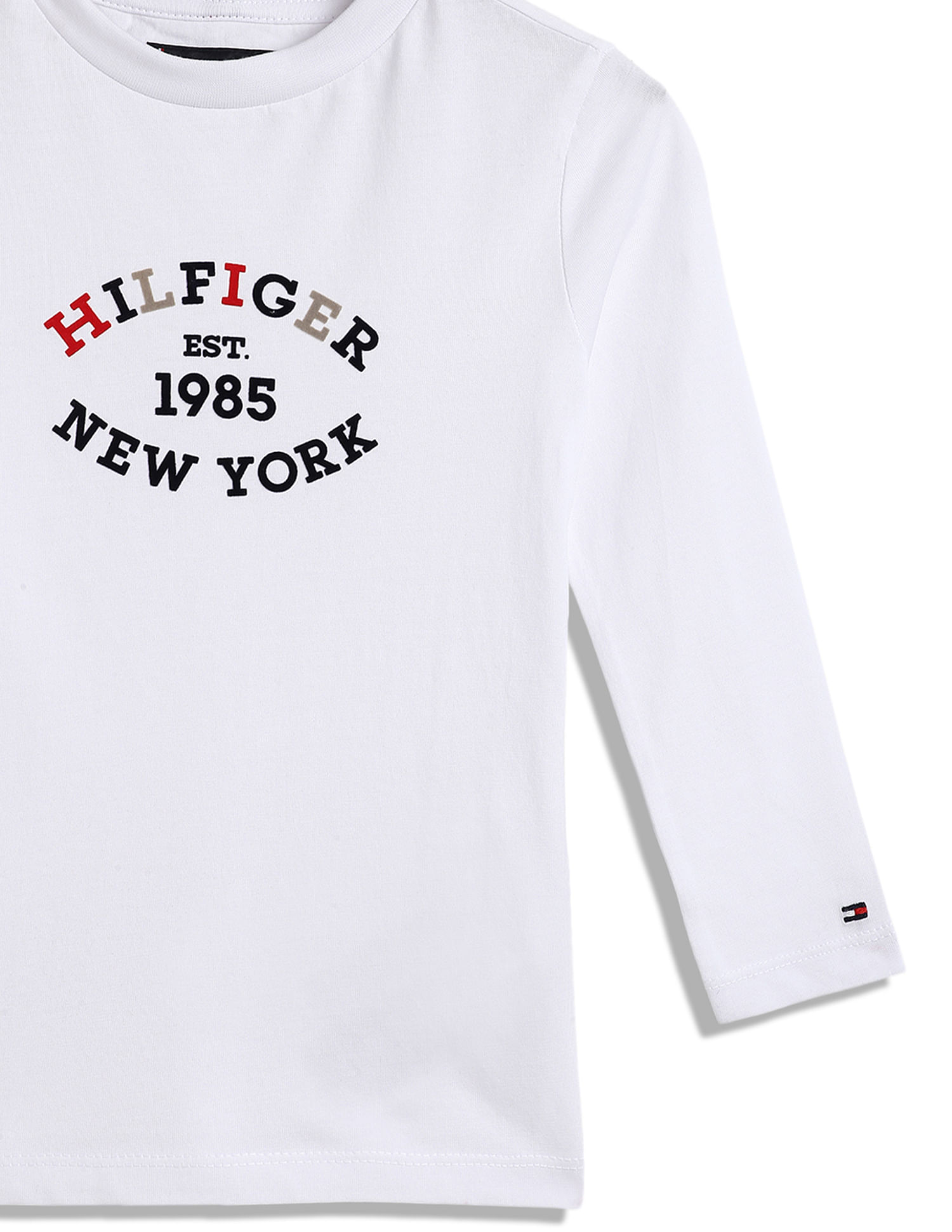 Tommy Hilfiger Kids Boys Monotype Flock Regular T-Shirt