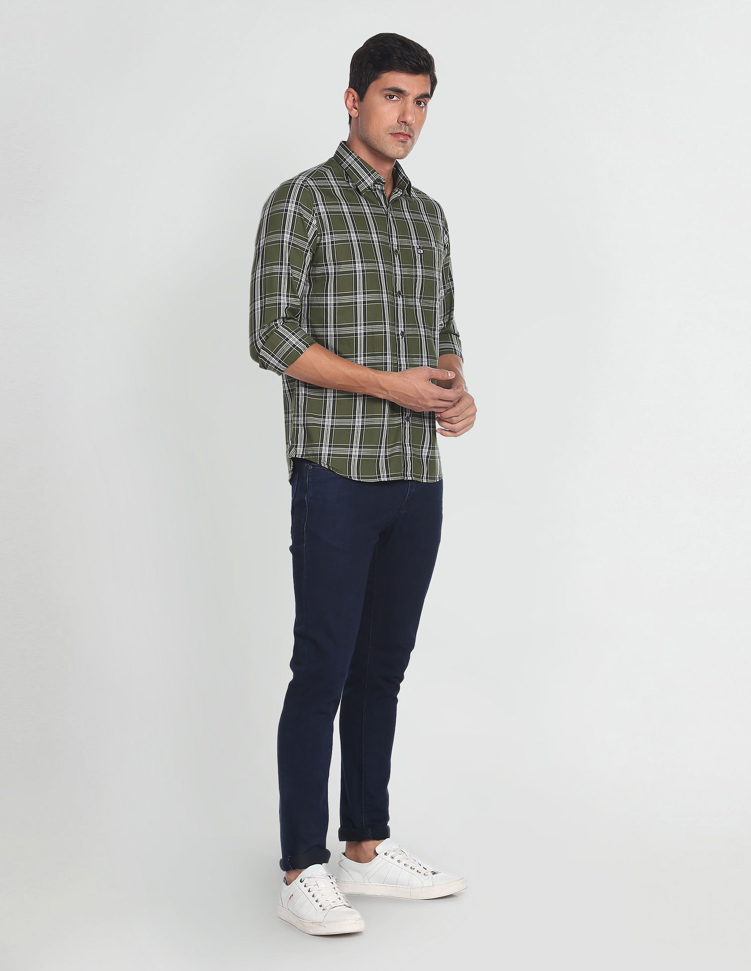 Arrow Sports Tartan Check Cotton Shirt