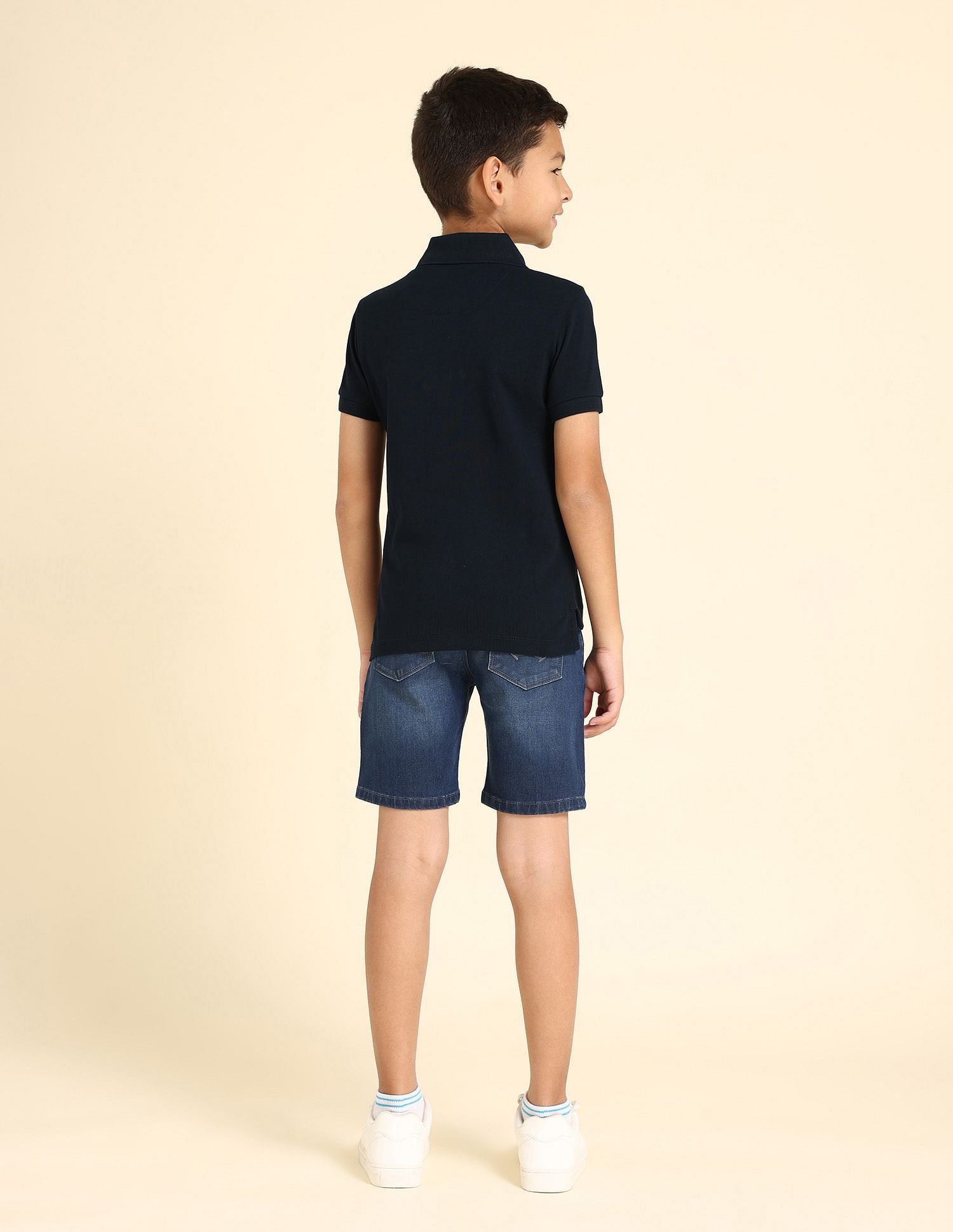 U.S. Polo Assn. Kids Boys Vertical Striped Regular Polo Shirt