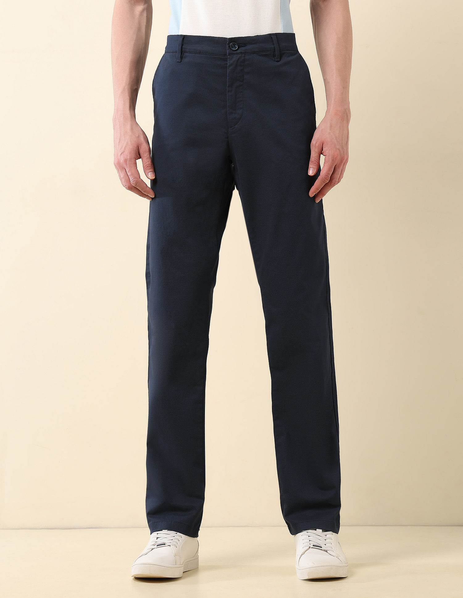 U.S. Polo Assn. Textured Riley Straight Fit Trousers