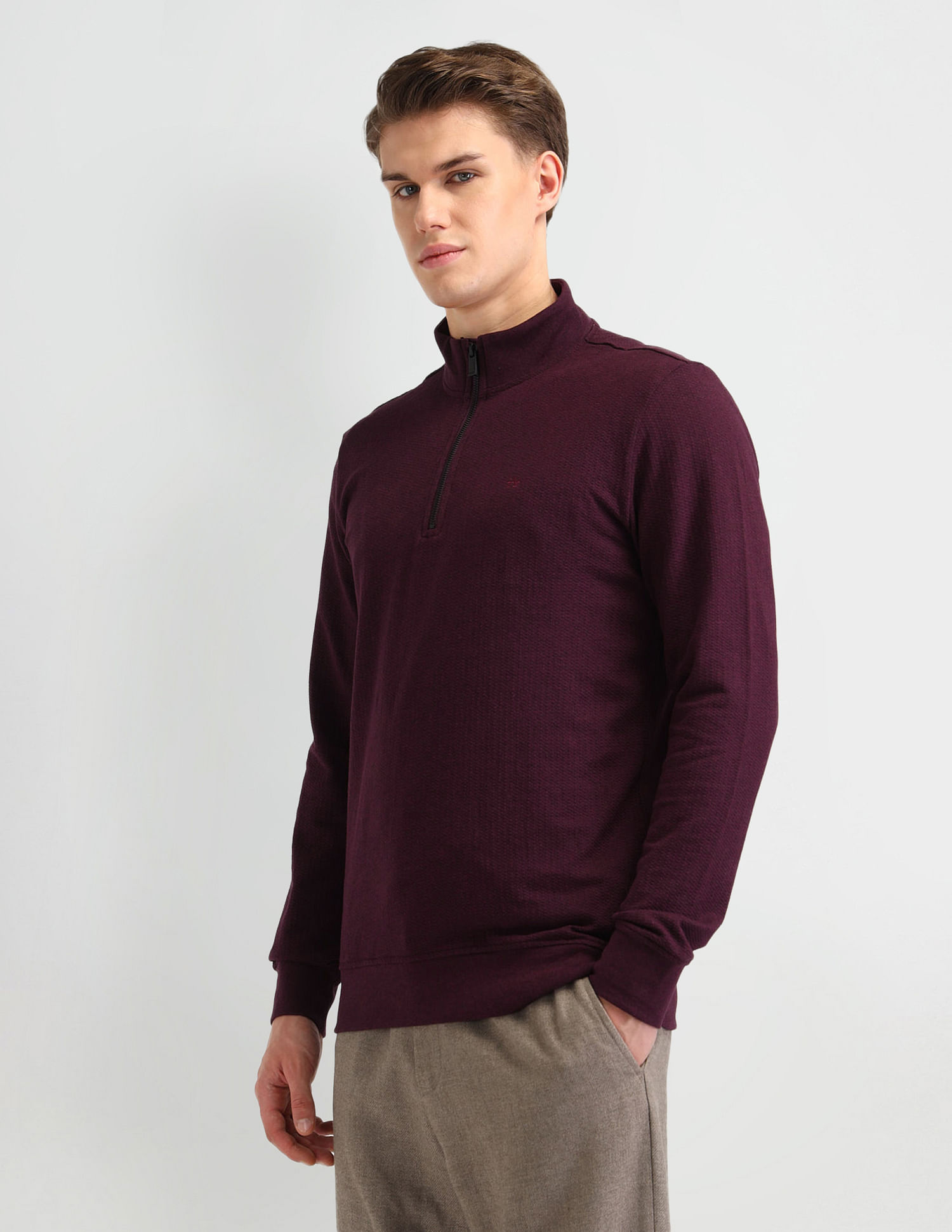 Arrow Textured Regular Fit Sweatshirt