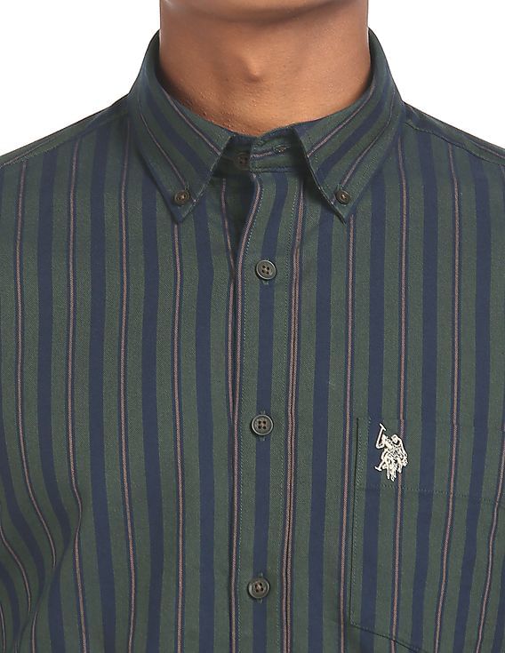 U.S. Polo Assn. Button Down Collar Striped Shirt