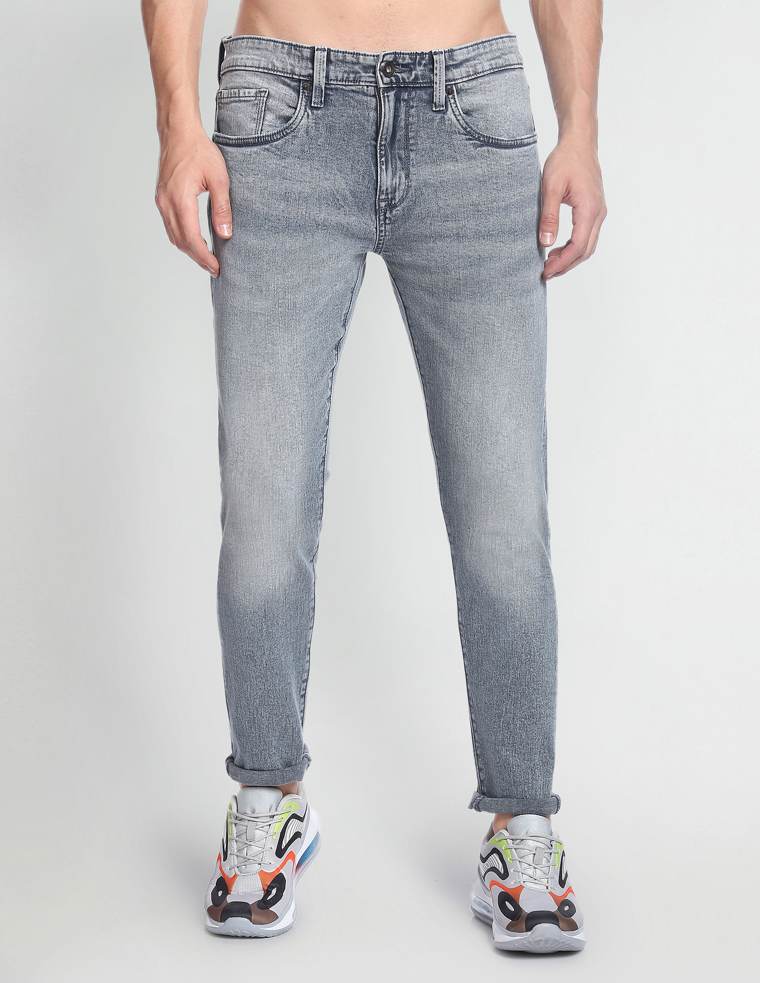 Flying Machine Stone Wash Slim Tapered Fit Jeans