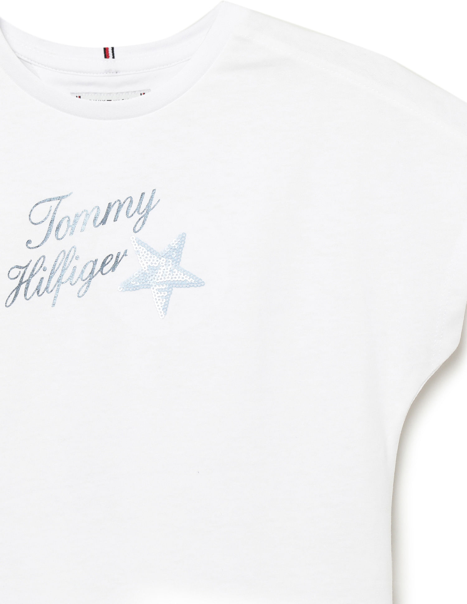 Tommy Hilfiger Kids Girls Tommy Sequins Foil T-Shirt