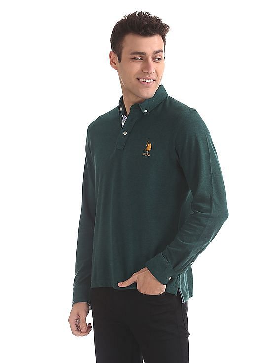 full sleeve polo collar t shirt