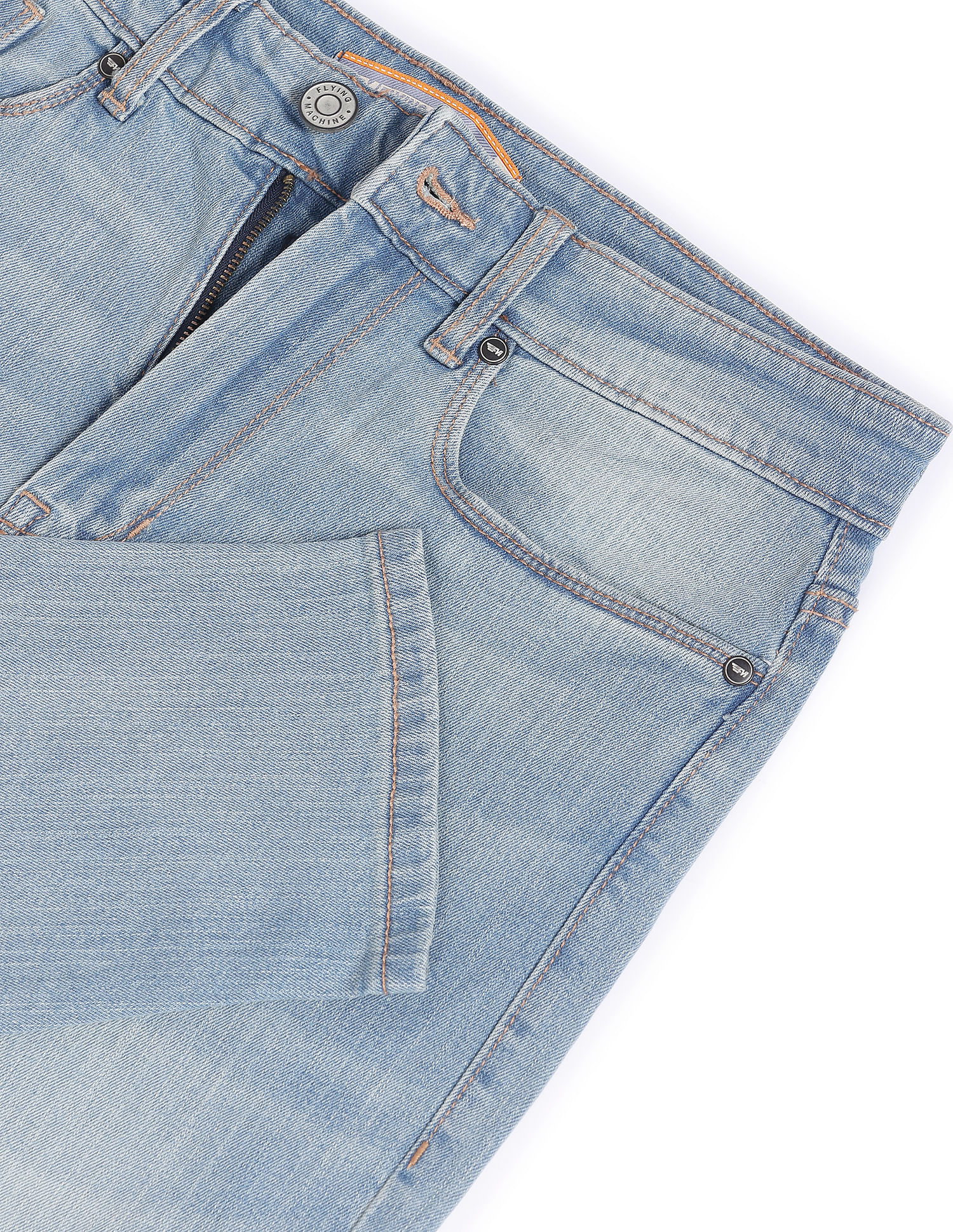 Flying Machine Mid Rise Stone Wash Jeans