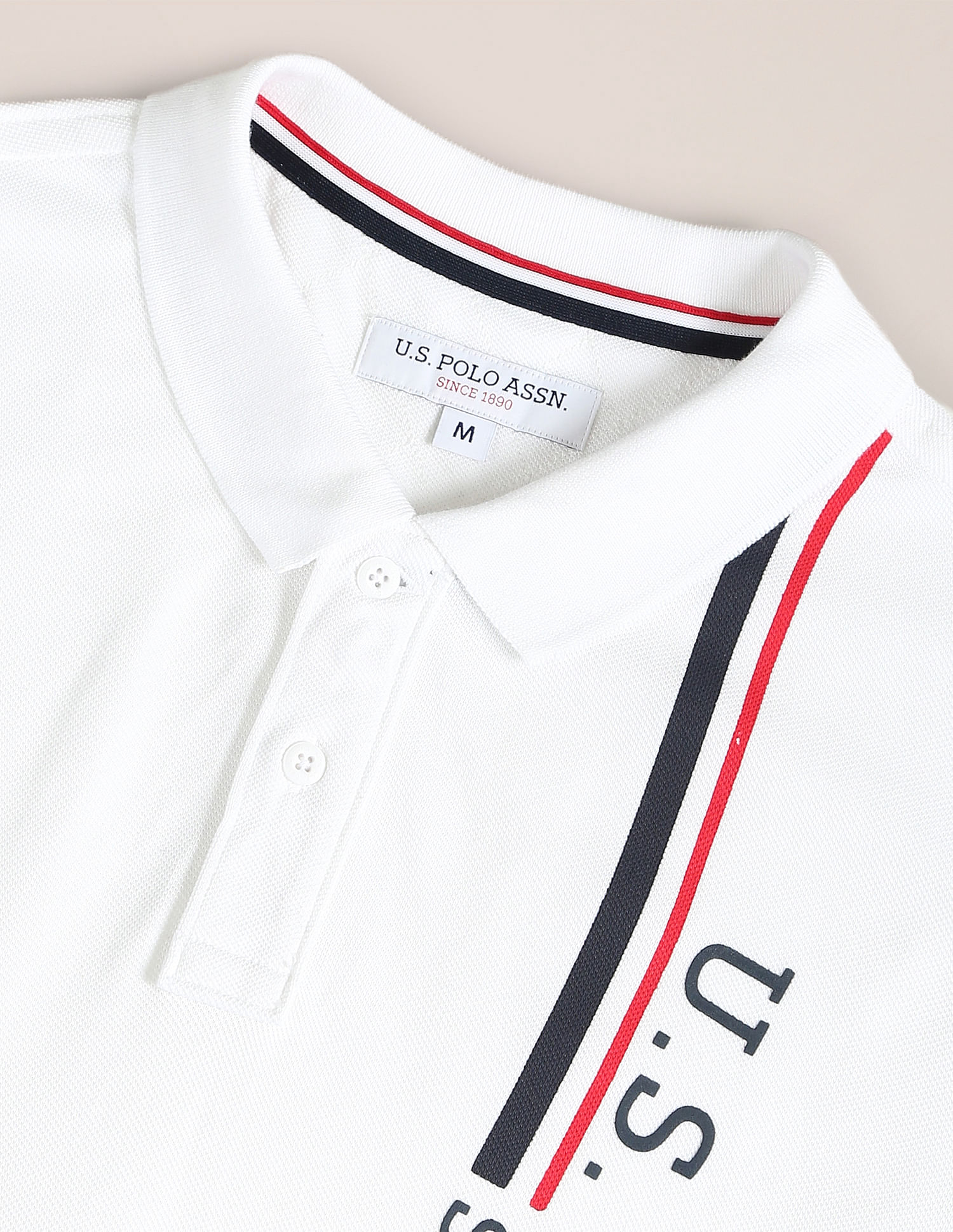 U.S. Polo Assn. Brand Print Cotton Polo Shirt