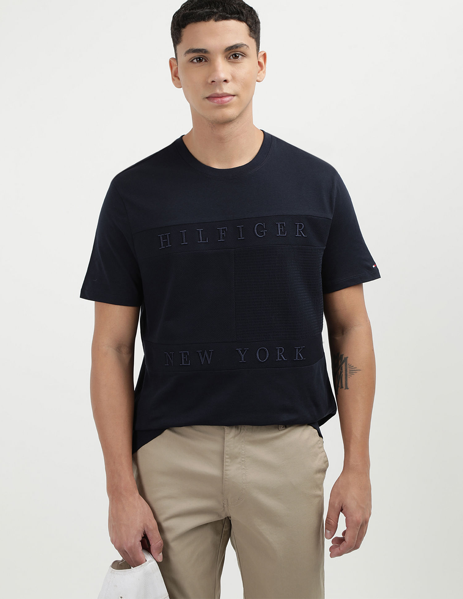 Tommy Hilfiger Crew Neck Structure Flag T-Shirt