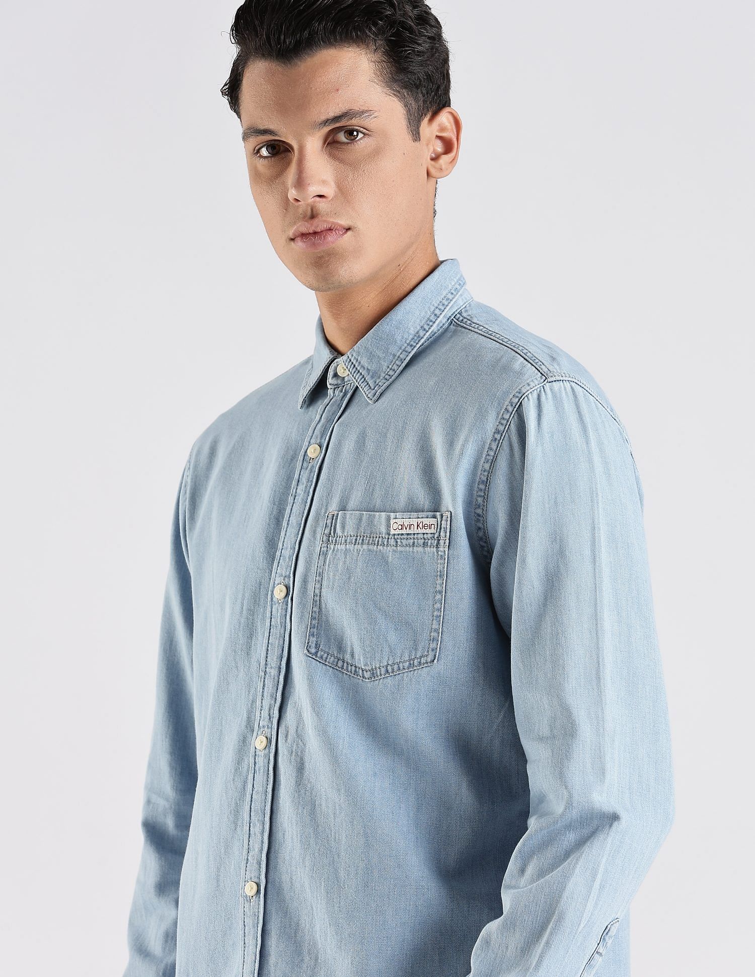 Calvin Klein Jeans Solid Regular Fit Cotton Shirt
