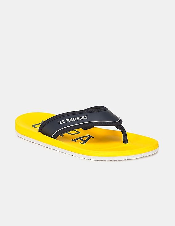 U.S. Polo Assn. Men Brand Print Non-Skid Zedo Flip Flops