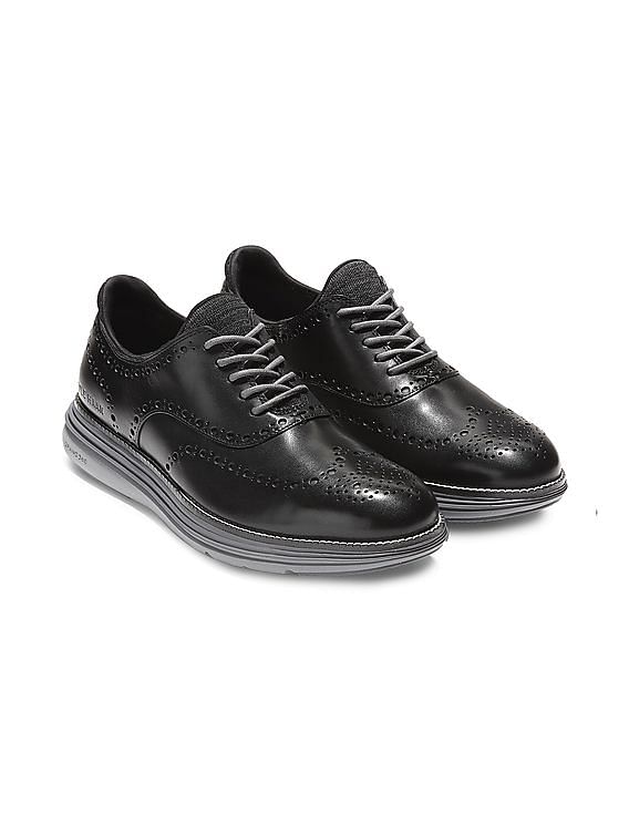 Cole Haan Men Black Originalgrand Ultra Wing Ox Derby Sneakers