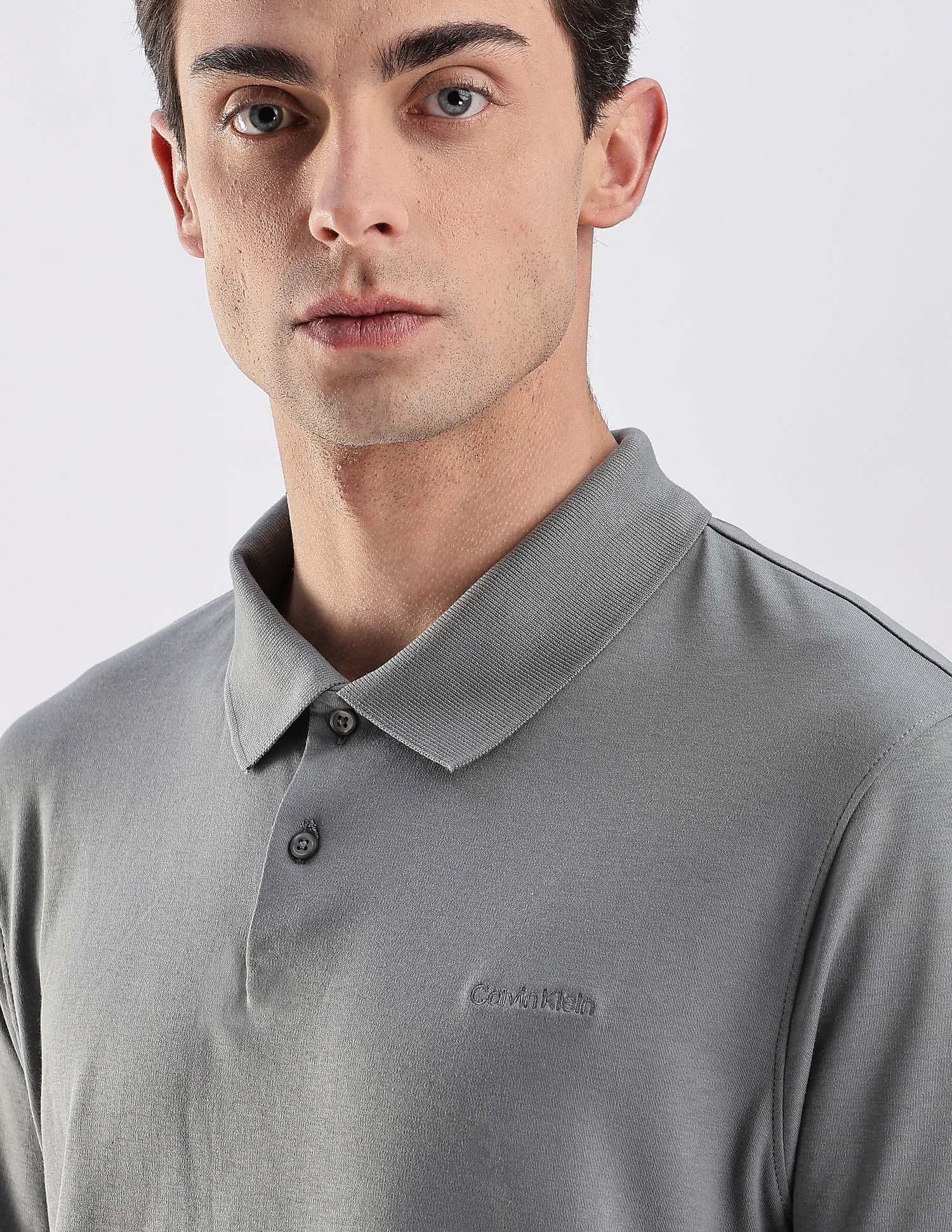 Calvin Klein Jeans Regular-Fit Solid Cotton Polo Shirt