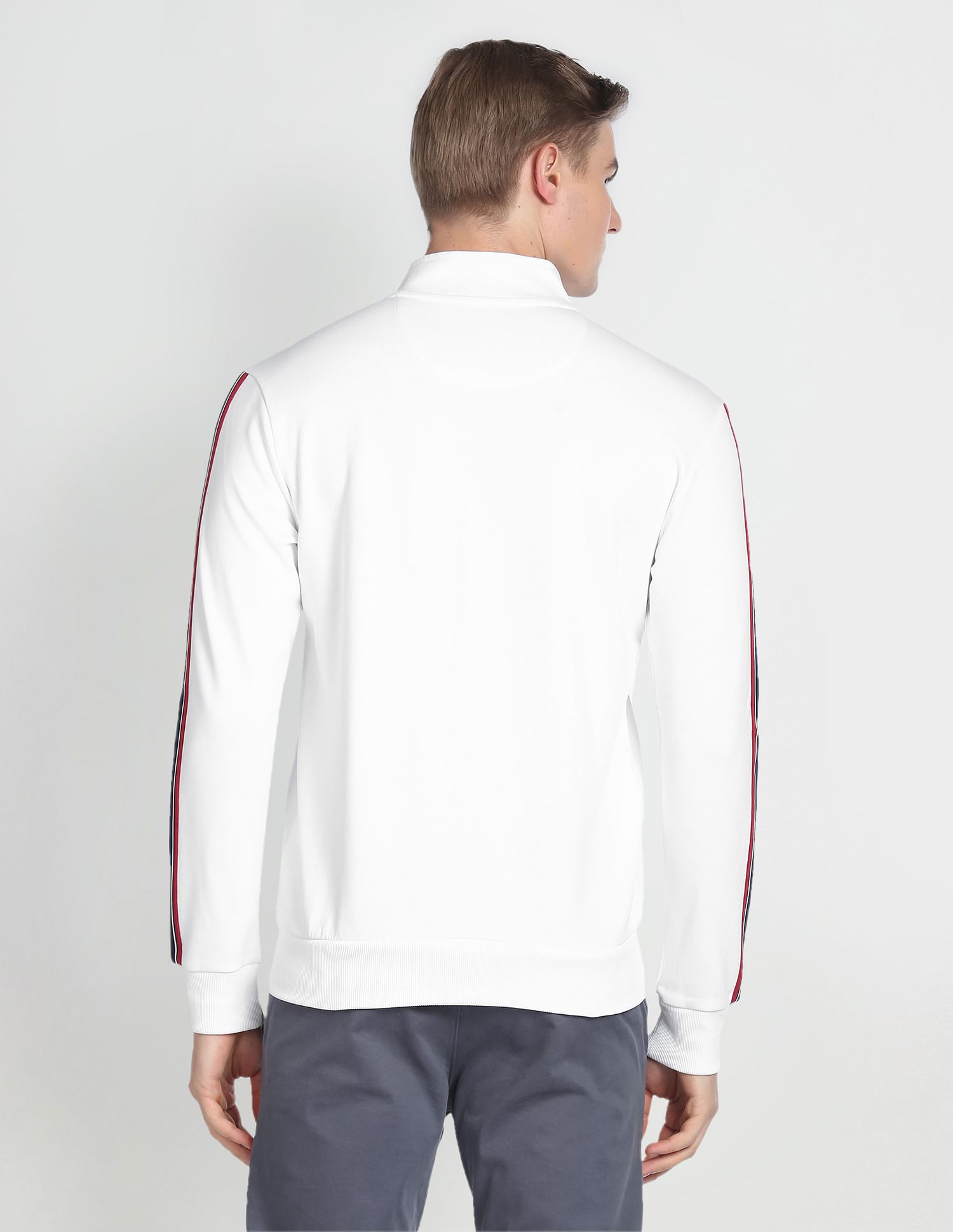 Arrow Sports High Neck Brand Tape Sweatshirt