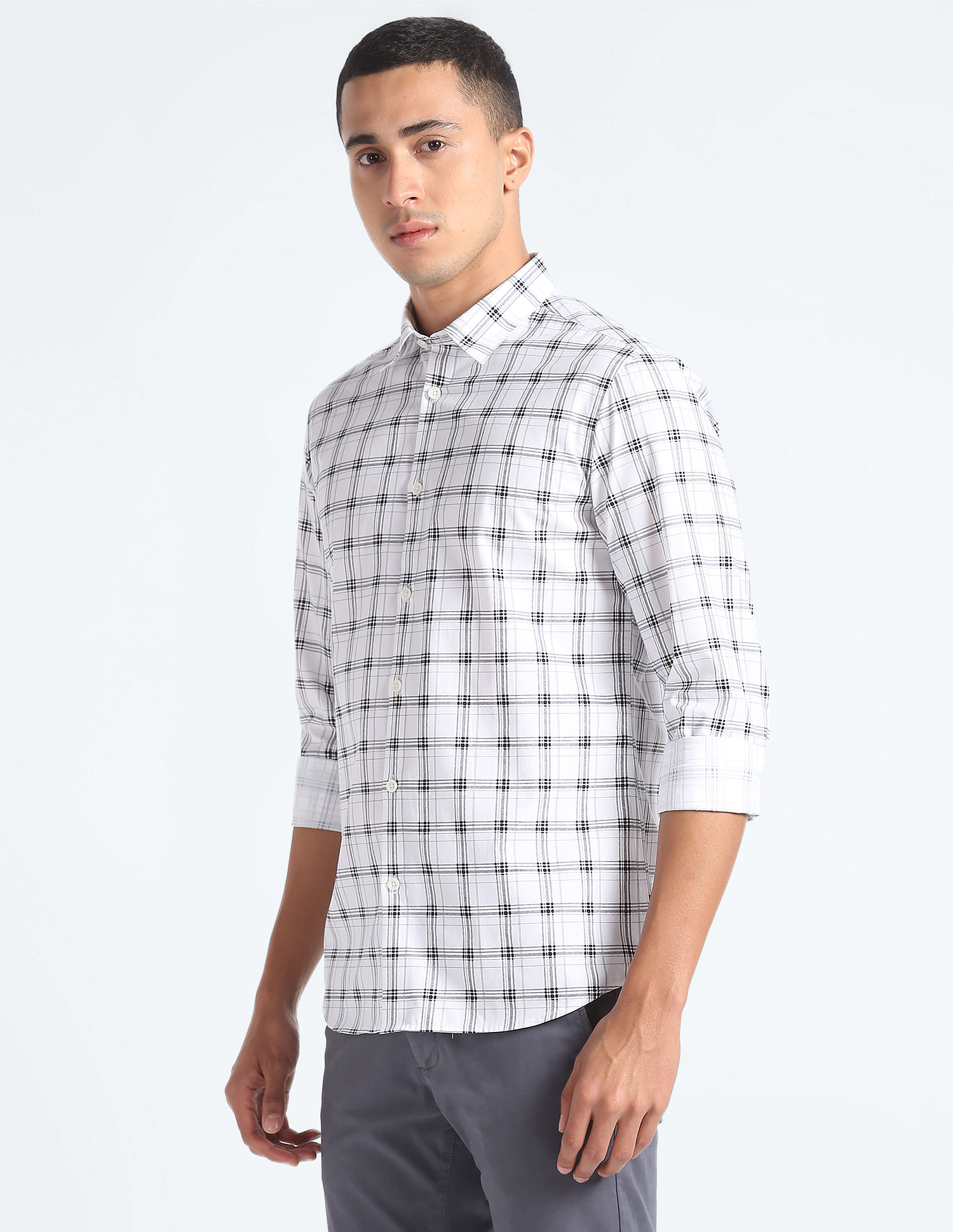 Flying Machine Tartan Check Slim Fit Shirt