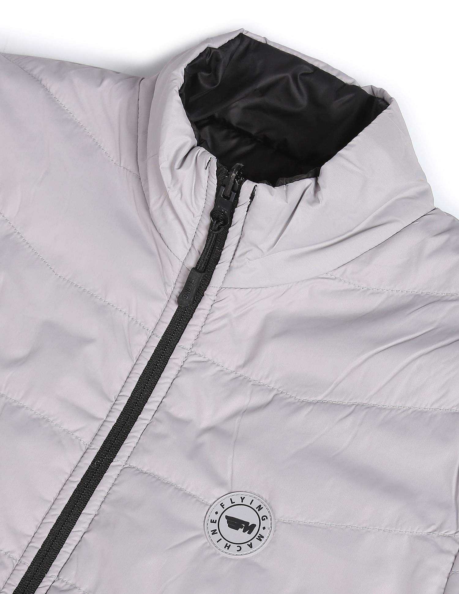 Flying Machine High Neck Solid Reversible Jacket