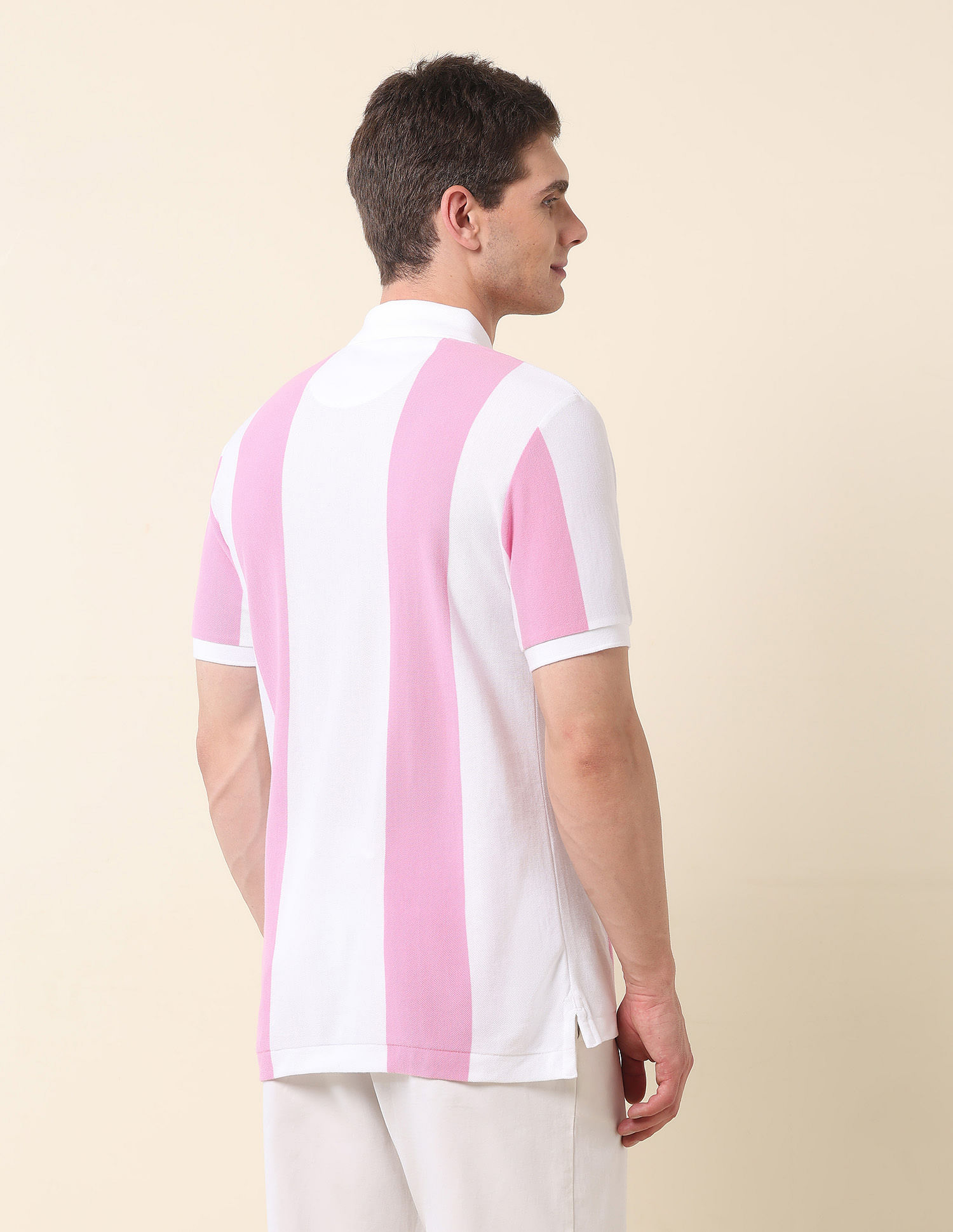 U.S. Polo Assn. Vertical Striped Summer Splash Polo Shirt