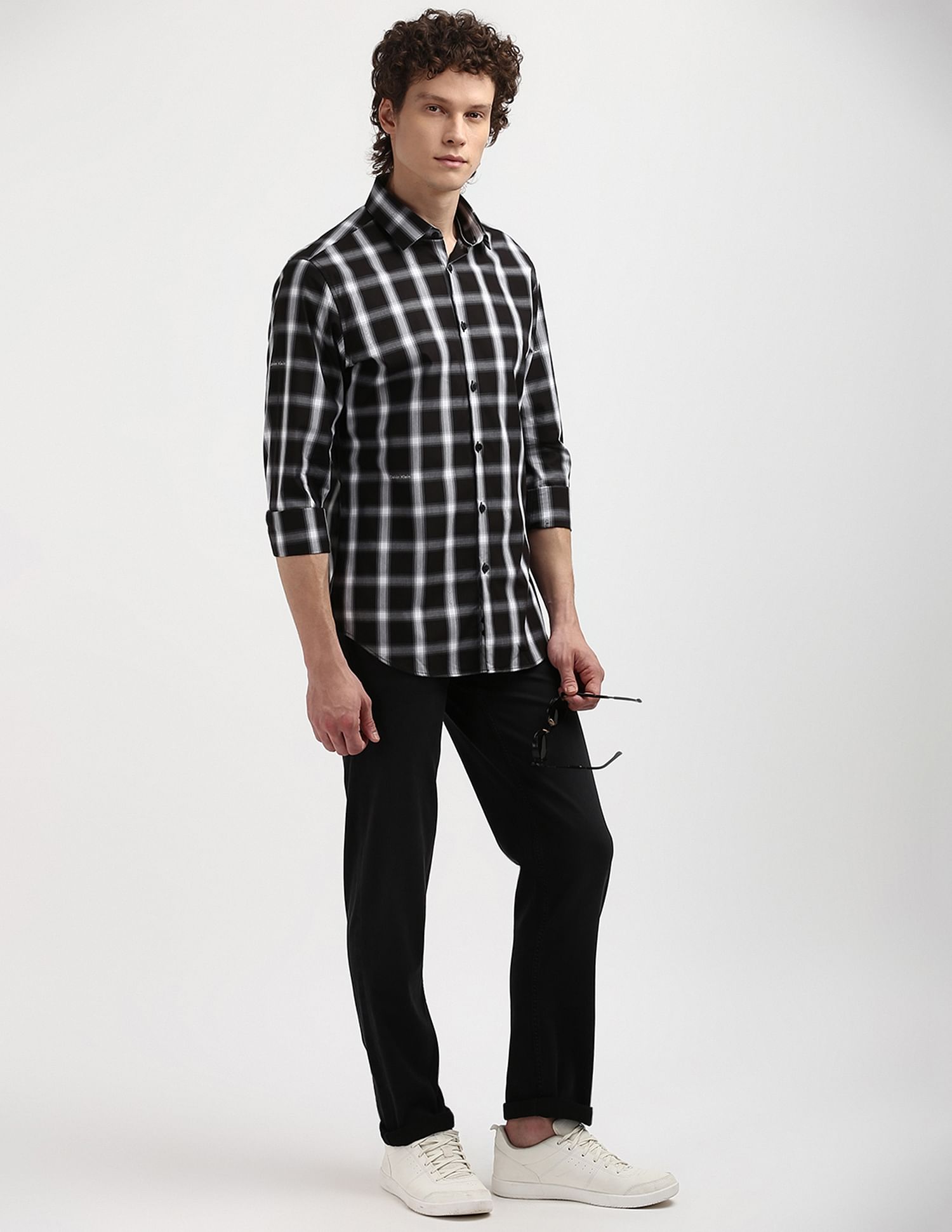 Calvin Klein Windowpane Check Twill Shirt