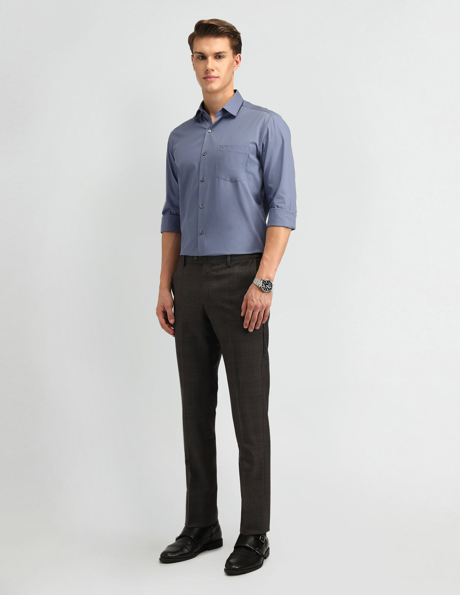 Arrow Slim Fit Solid Pattern Shirt