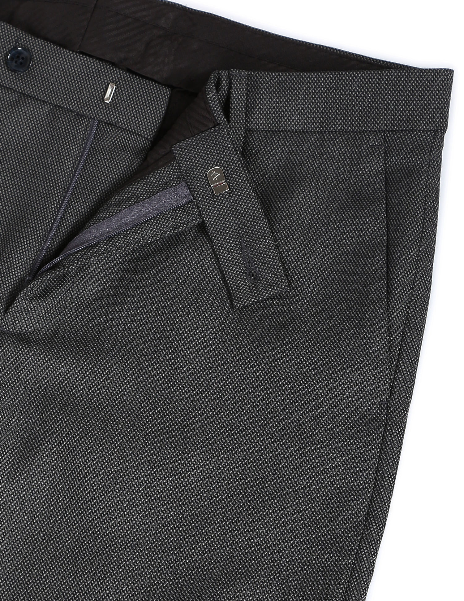 Buy Arrow Patterned Weave Twill Smart Flex Formal Trousers - NNNOW.com