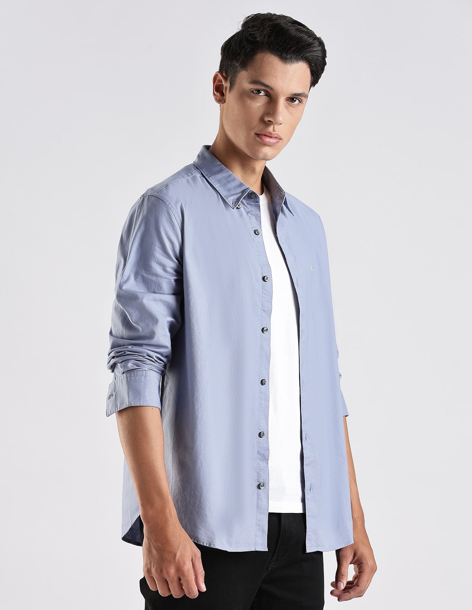 Calvin Klein Jeans Solid Regular Fit Cotton Shirt