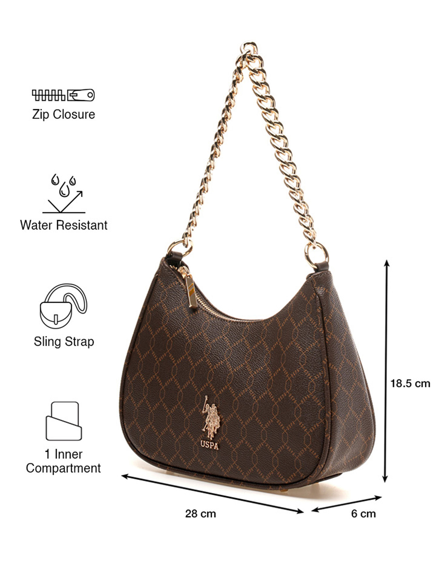 U.S. Polo Assn. Kali Monogram Shoulder Bag