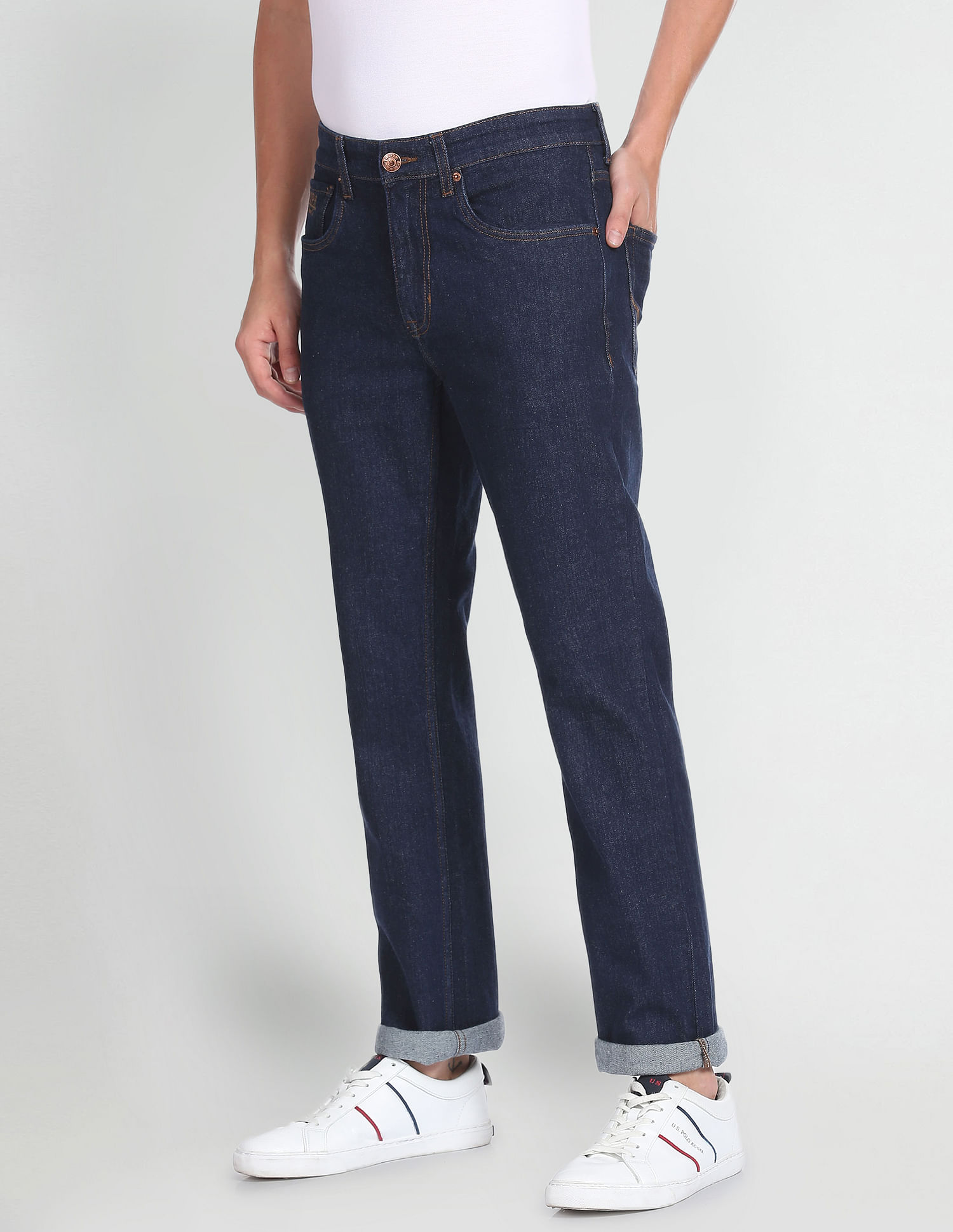 U.S. Polo Assn. Denim Co. Harold Slim Straight Fit Blue Jeans