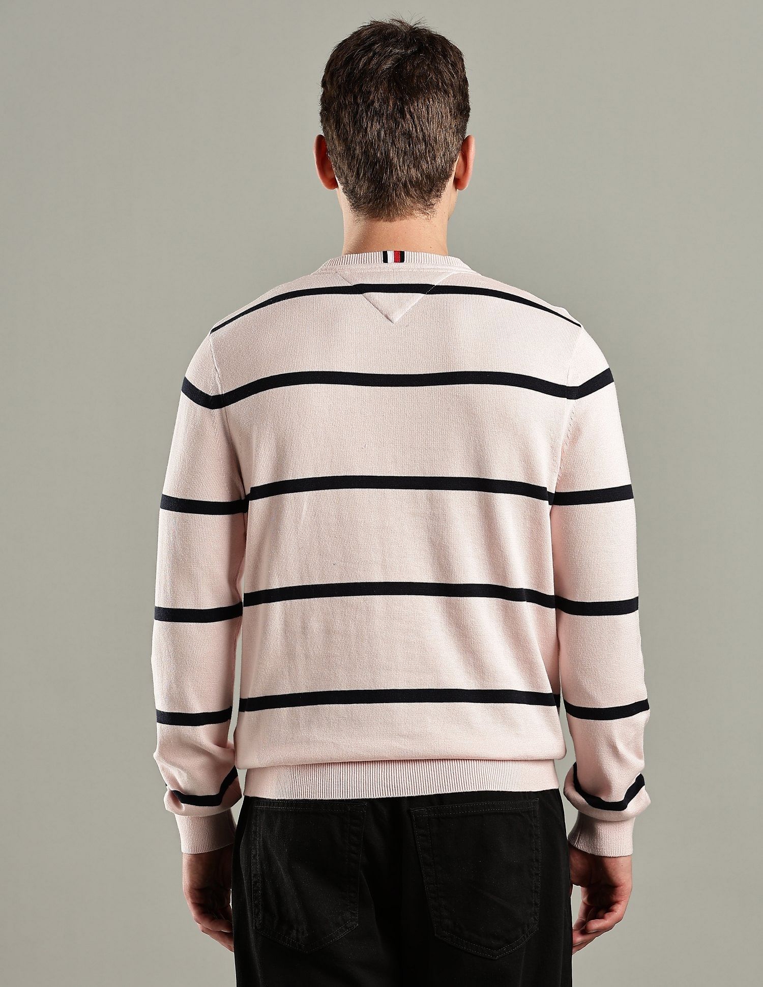 Tommy Hilfiger Striped Regular-Fit Cotton Sweater
