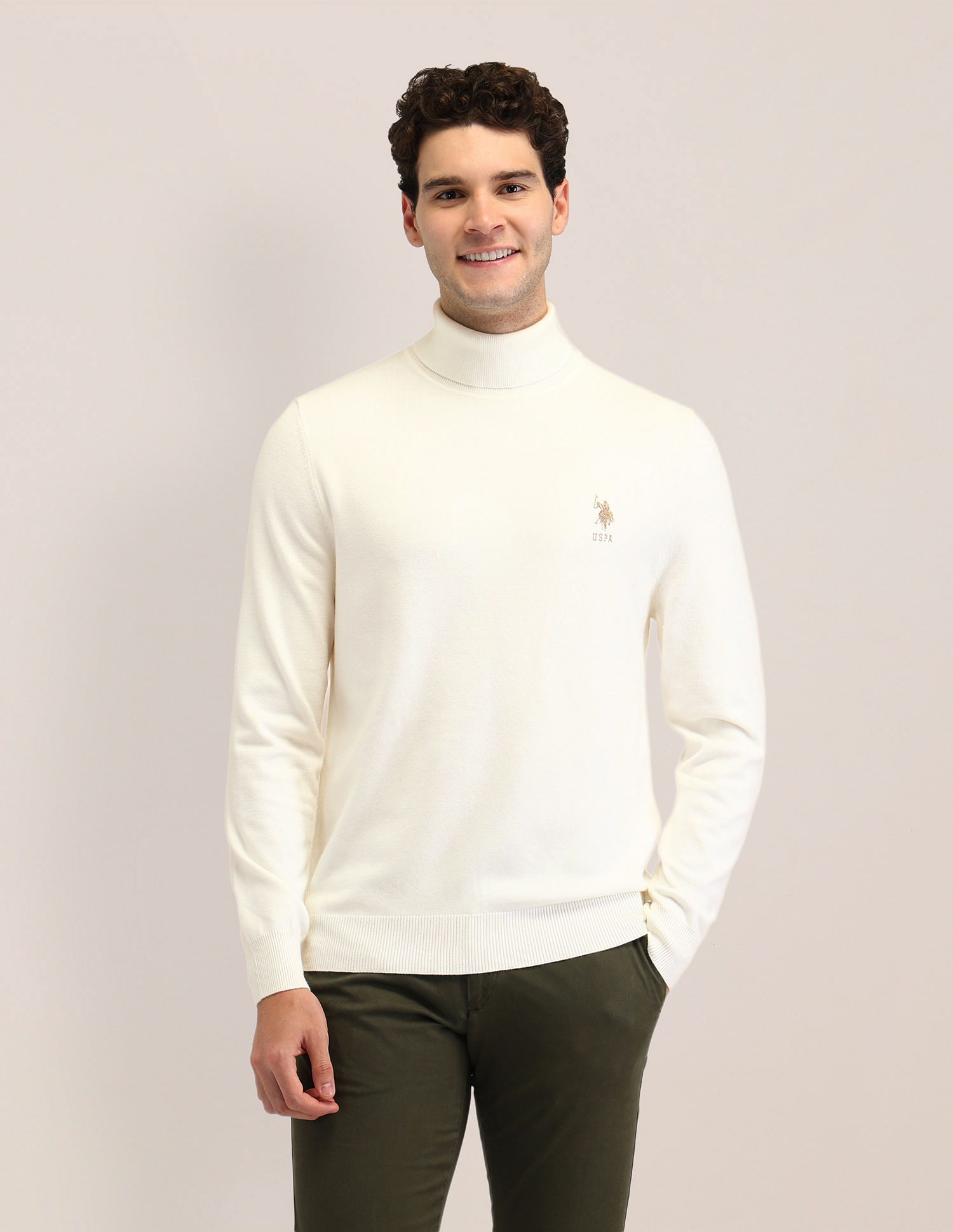 U.S. Polo Assn. Solid Regular Fit Sweater