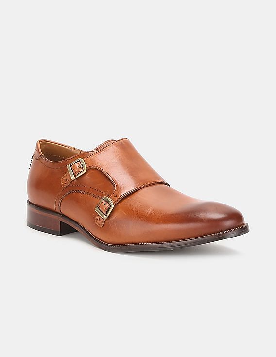 cole haan double monk brown