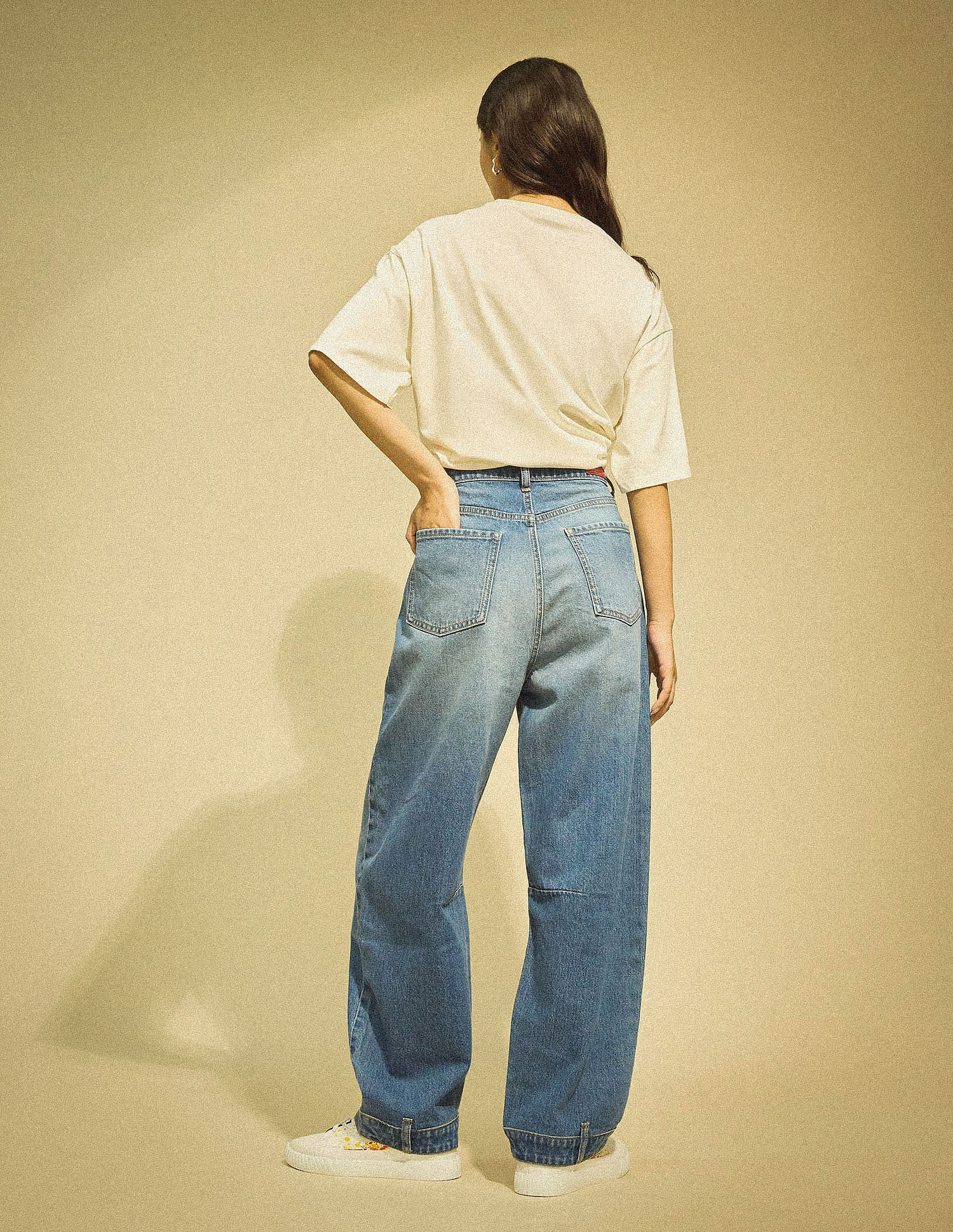 Flying Machine Women K-Street X Upside Down Baggy Balloon Tinted Jeans
