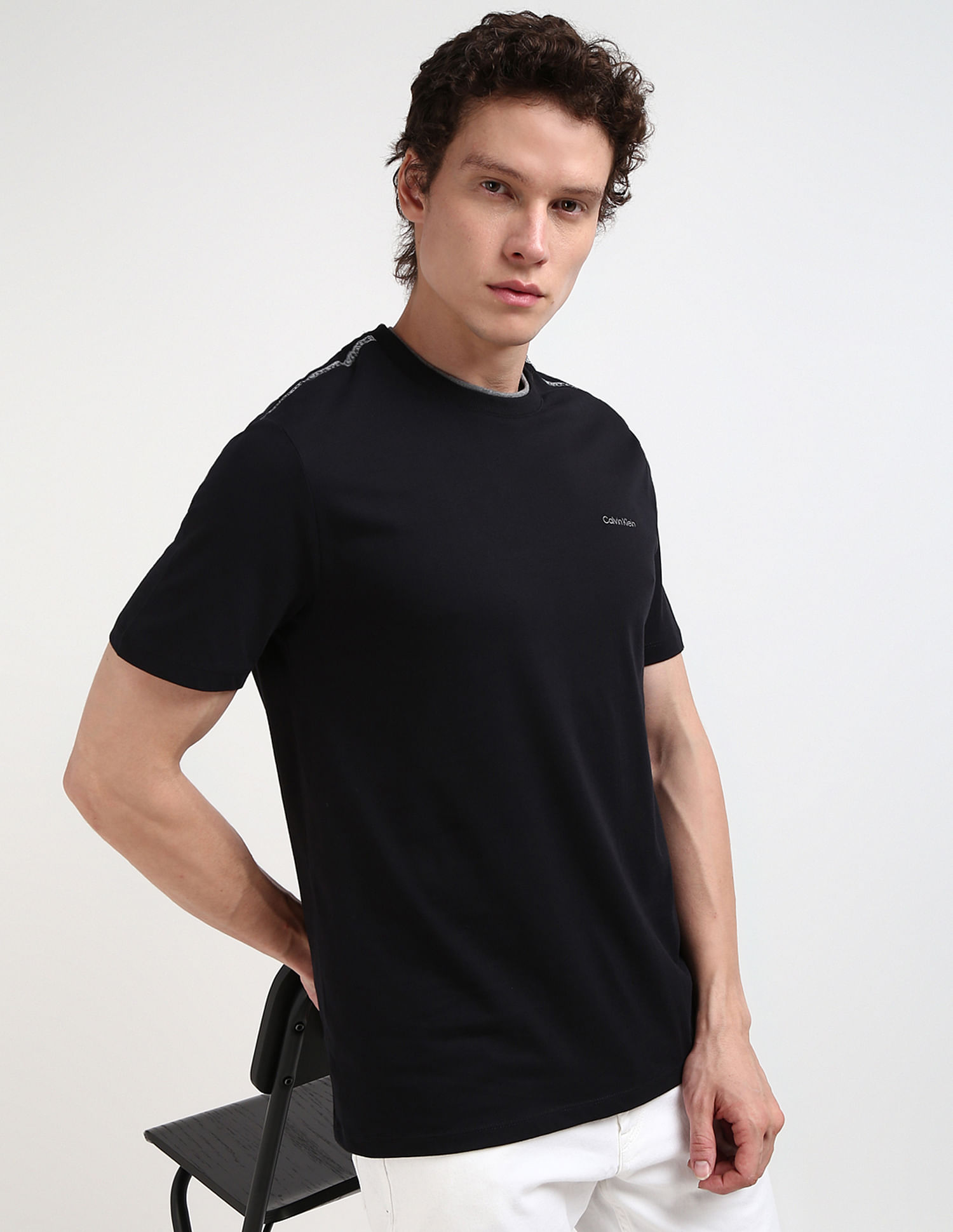 Calvin Klein Short Sleeve Shoulder Taping T-Shirt