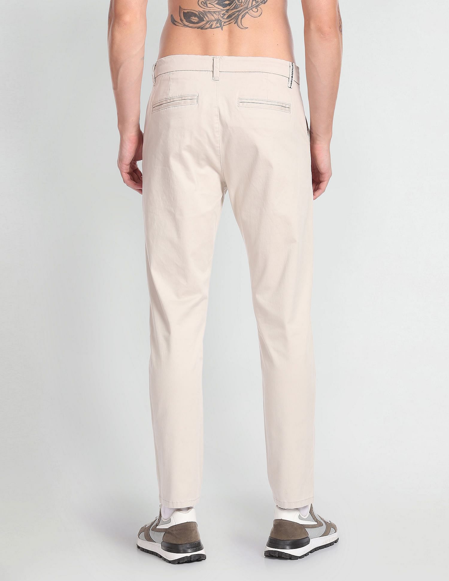 Flying Machine Mid Rise Slim Tapered Trousers