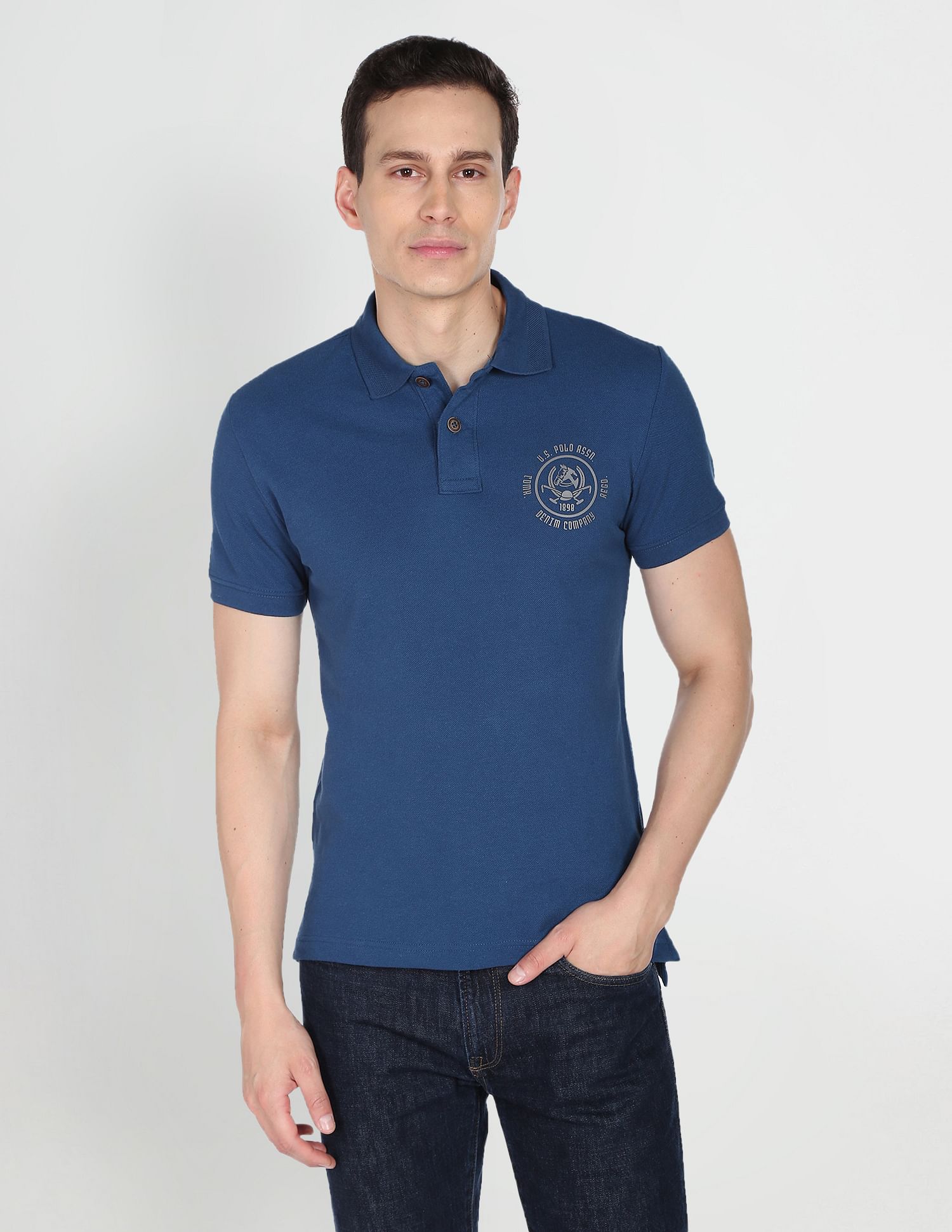 U.S. Polo Assn. Denim Co. Embossed Logo Cotton Polo Shirt