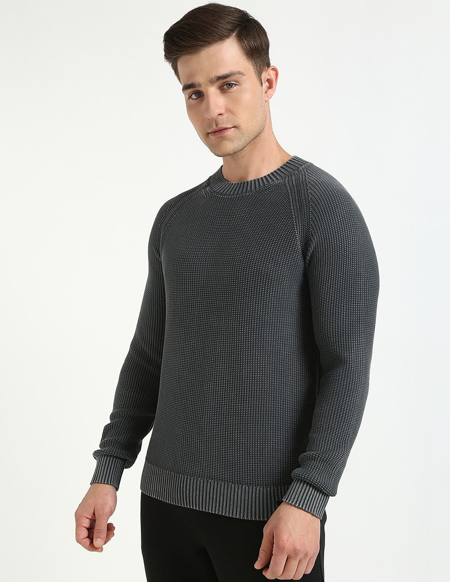Calvin Klein Jeans Solid Relaxed-Fit Cotton Sweater