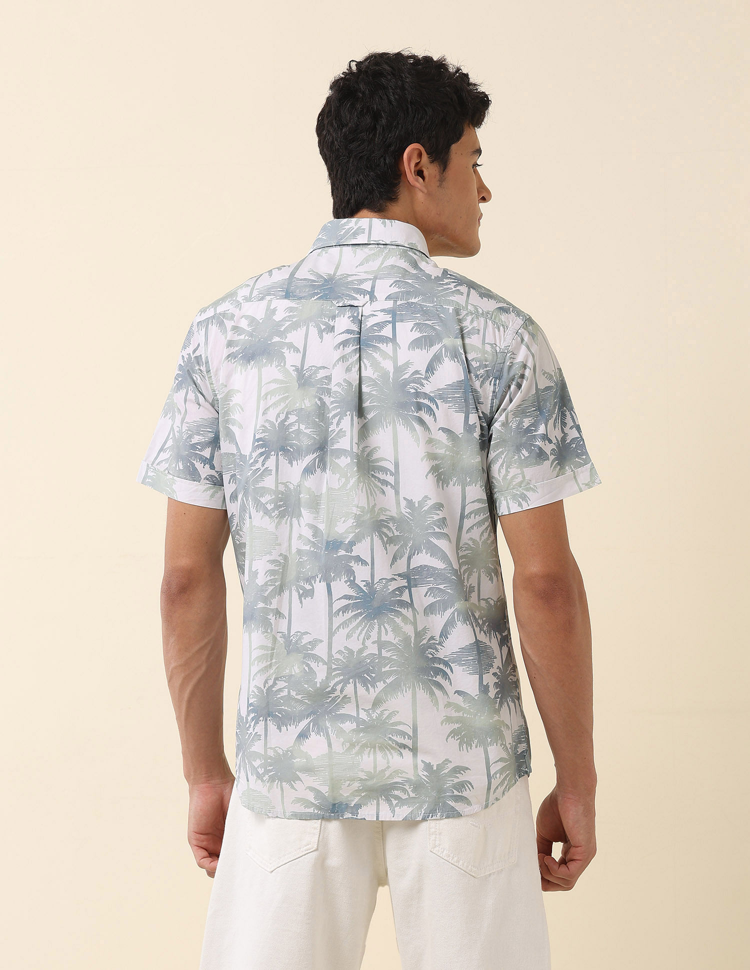 U.S. Polo Assn. Tropical Printed Pure Cotton Shirt