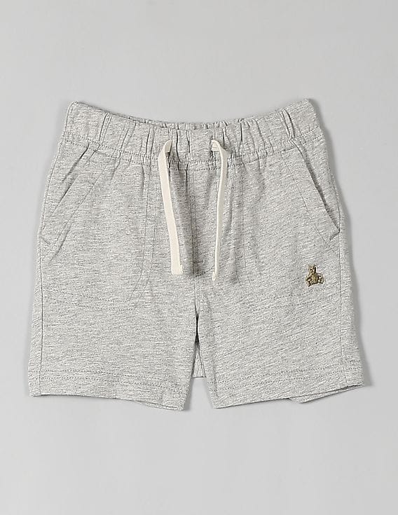 Buy GAP Baby Grey Solid Shorts