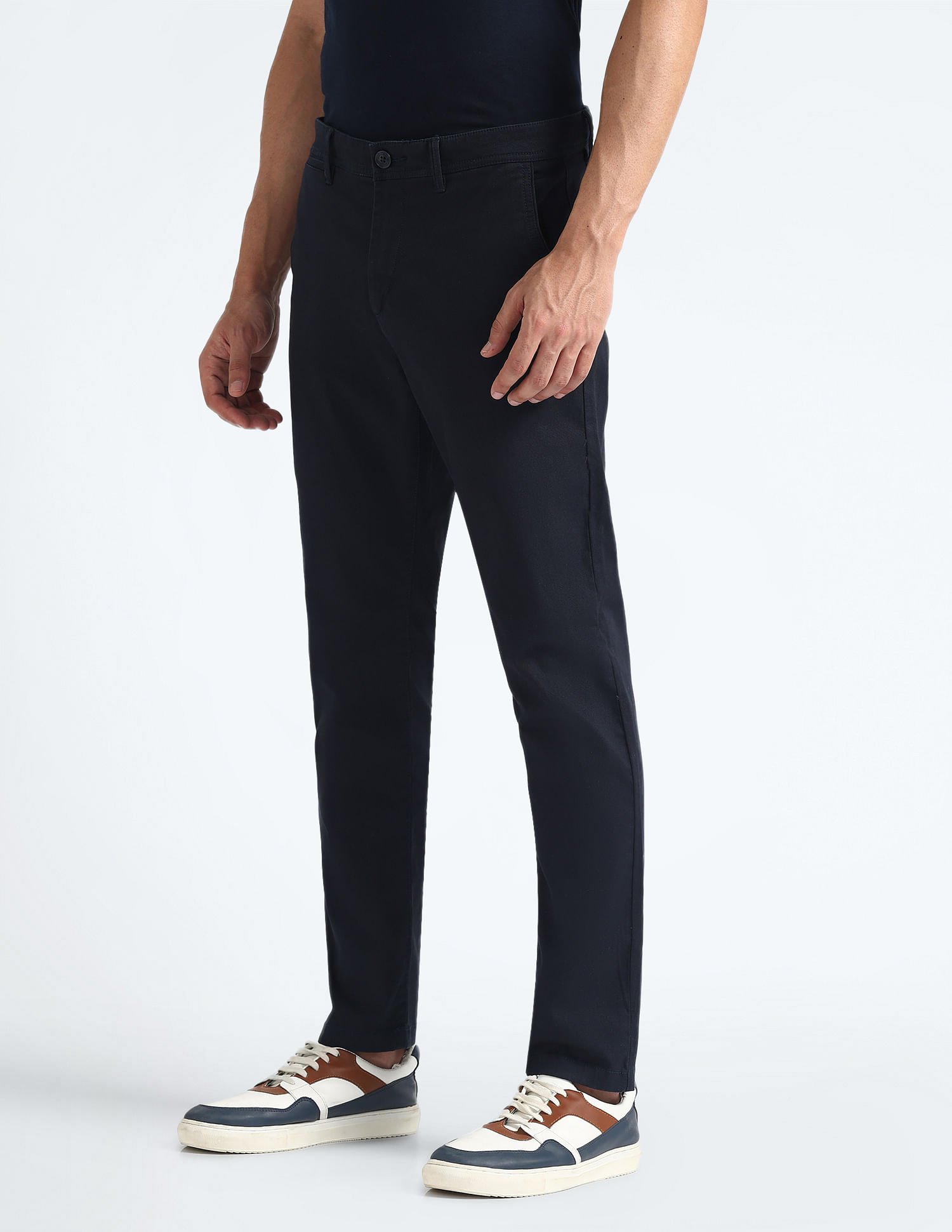 Flying Machine Slash Slim Tapered Solid Chinos