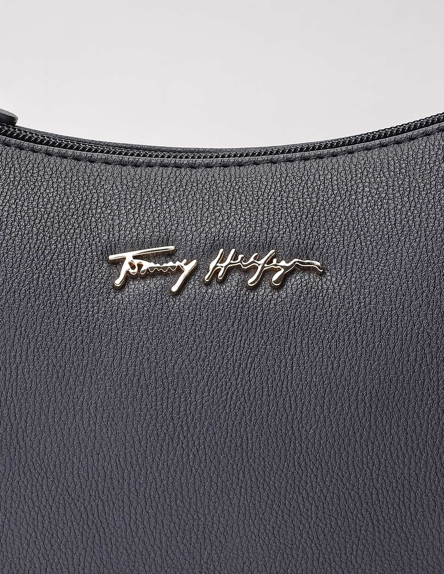 Tommy Hilfiger Solid Blue Pu Shoulder Bag