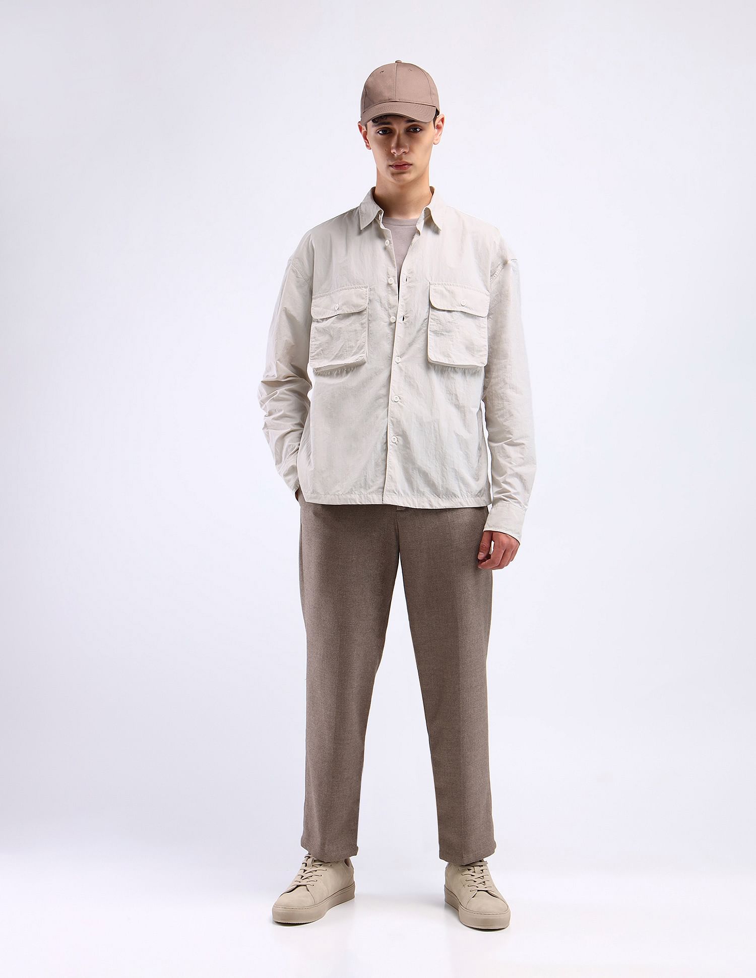 Flying Machine Oversized Utility Cotton Shirt