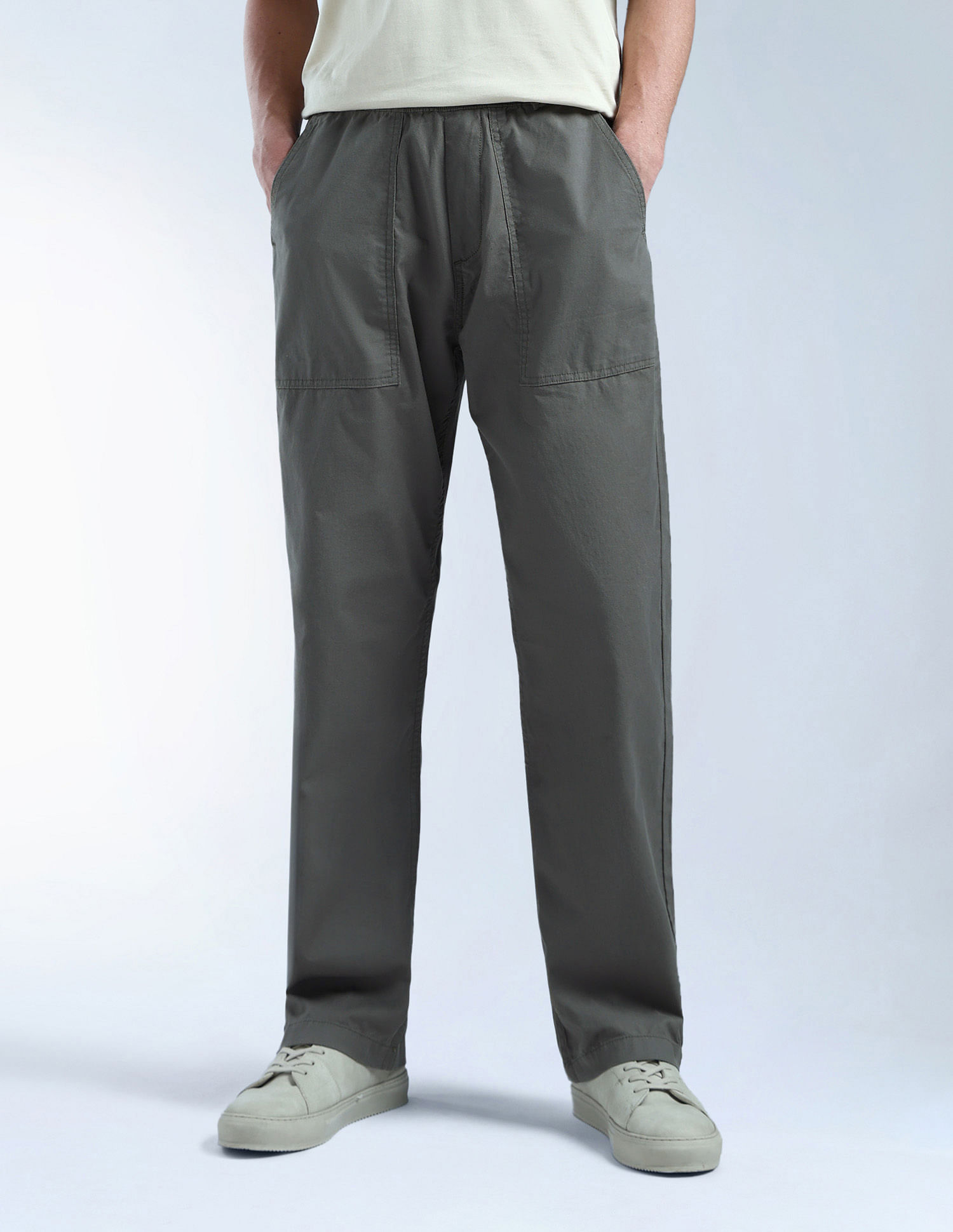 Flying Machine Cobain Loose Fit Mid Rise Chinos