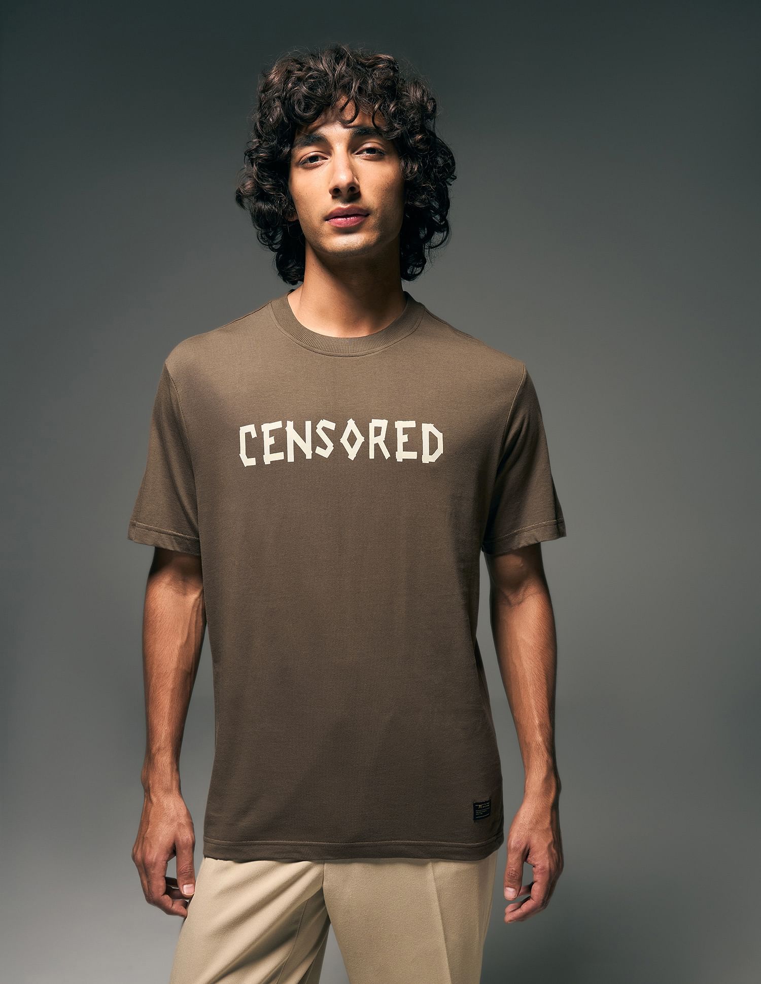 Flying Machine Typographic Printed Relaxed Fit T-Shirt