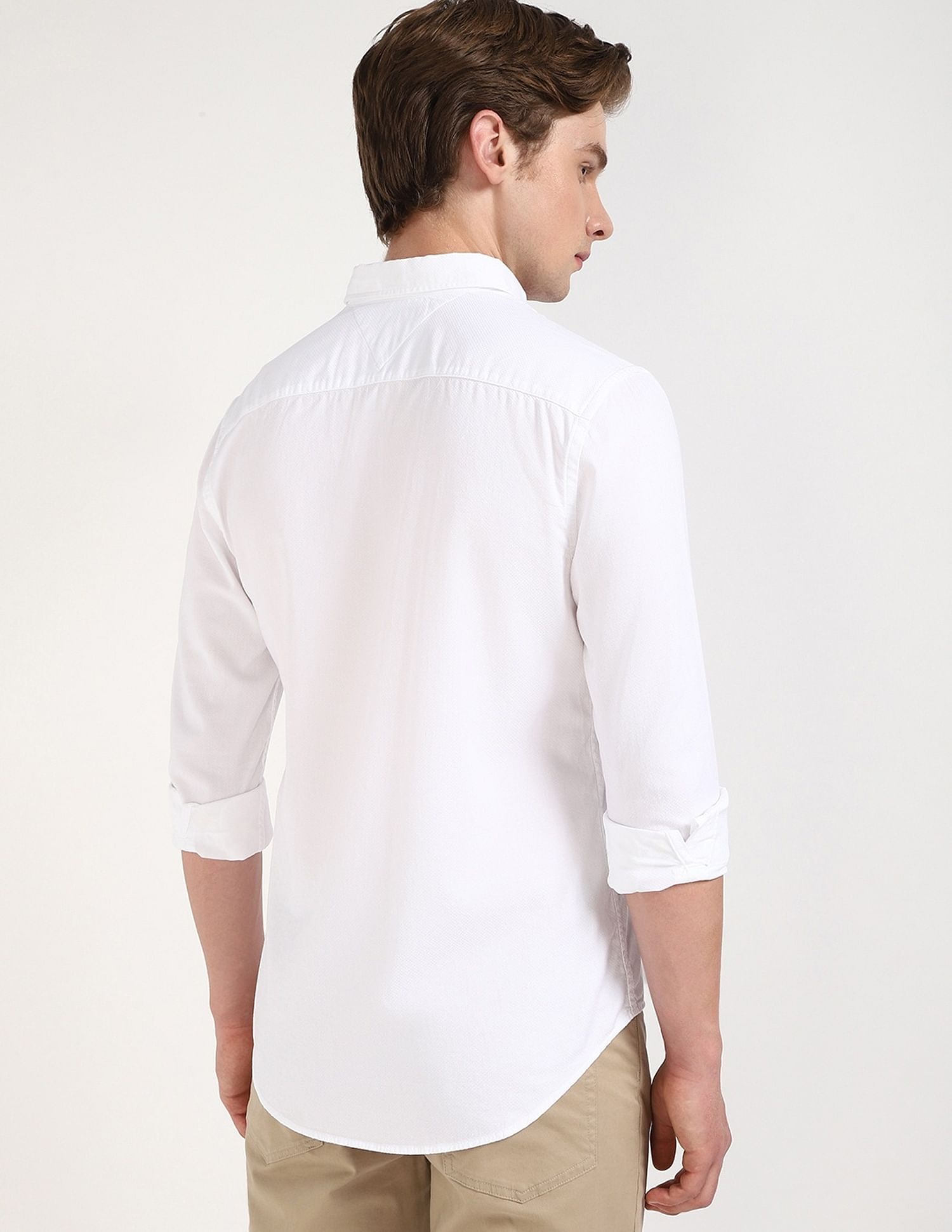 Tommy Hilfiger Solid Slim-Fit Dobby Woven Shirt