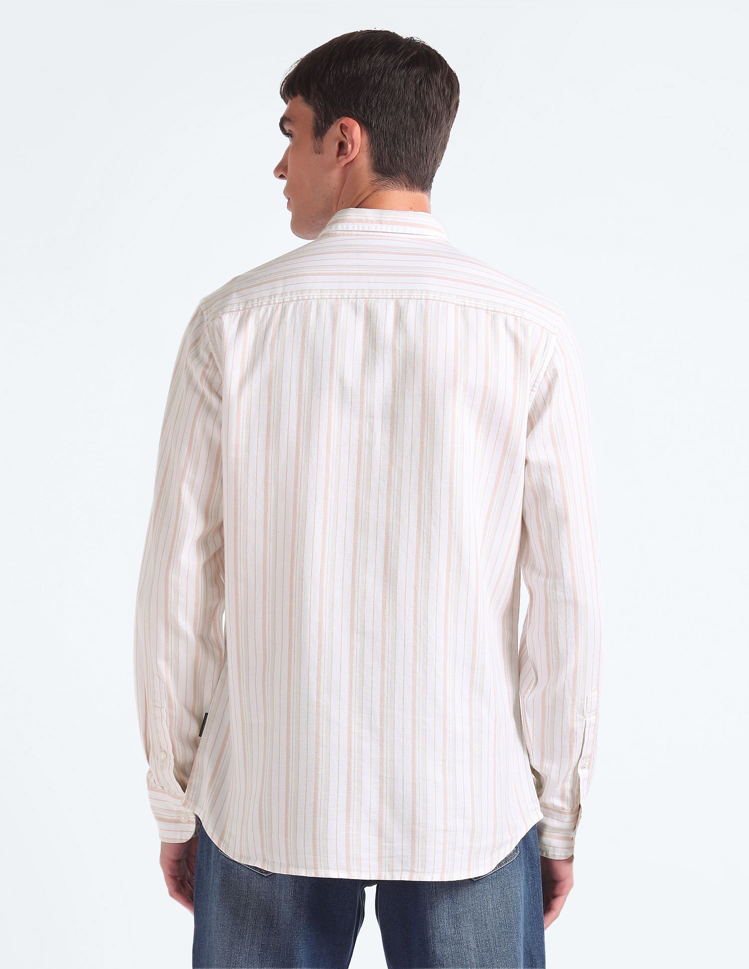 Flying Machine Vertical Stripe Slim Fit Shirt