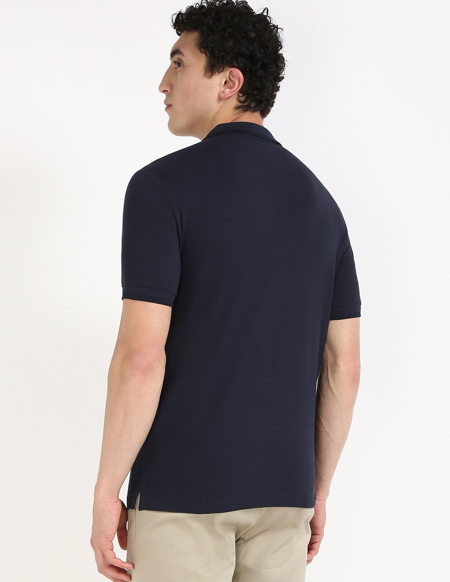 Calvin Klein Jeans Solid Slim Fit Cotton Polo Shirt