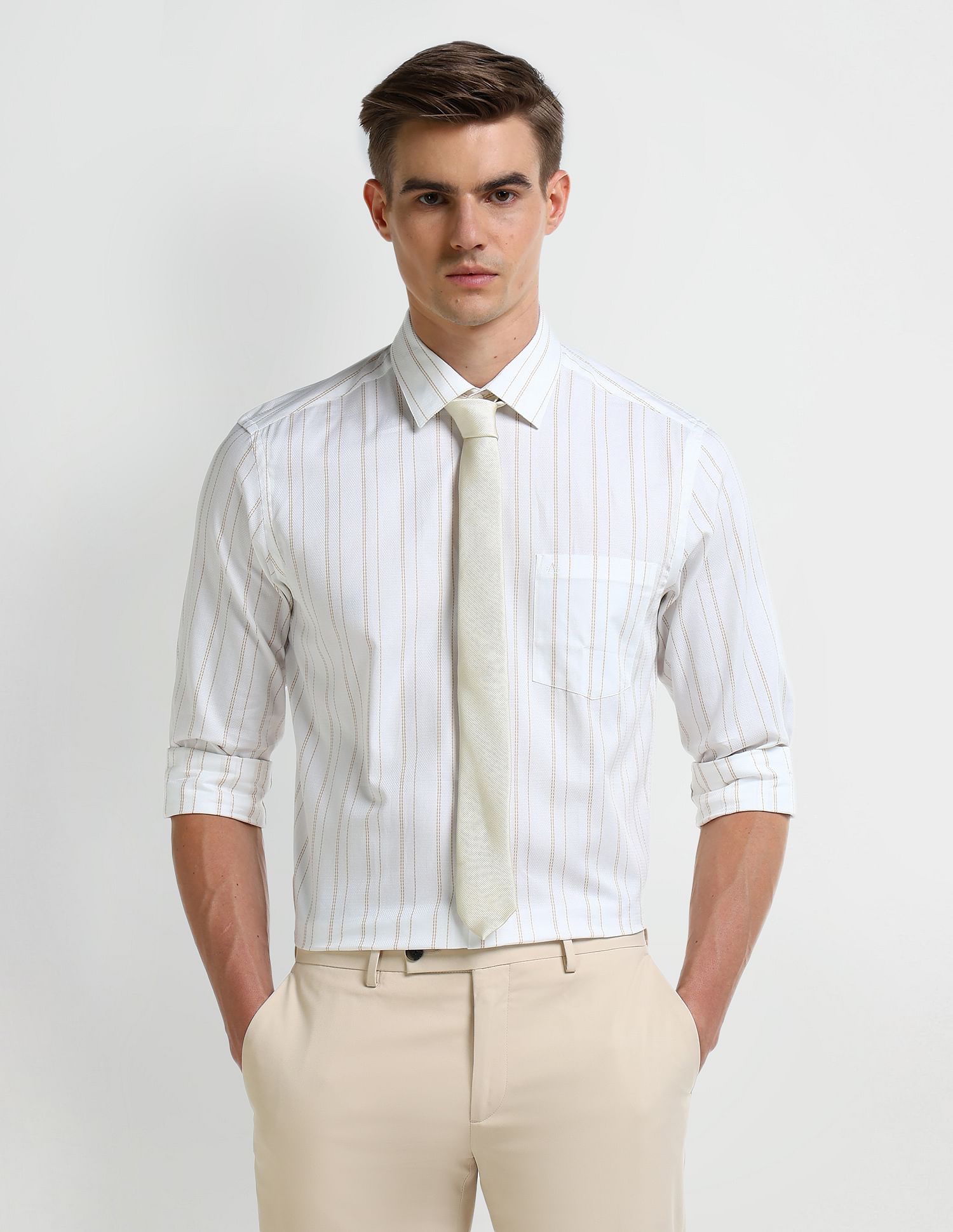 Arrow Vertical Striped Dobby Shirt