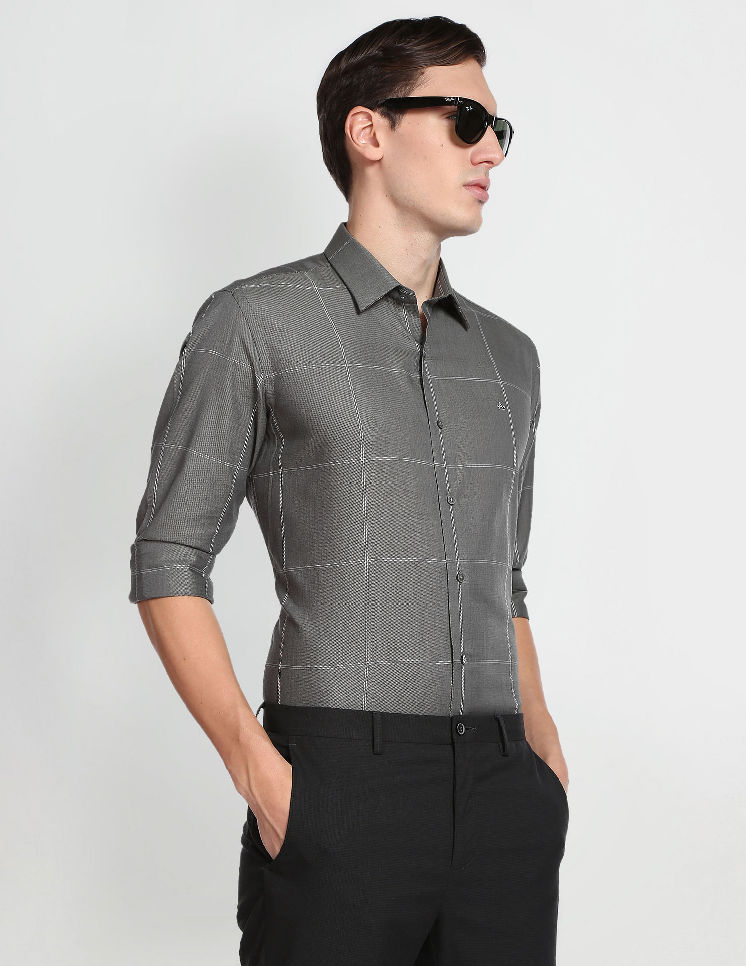 Arrow Newyork Outline Check Matrix Shirt