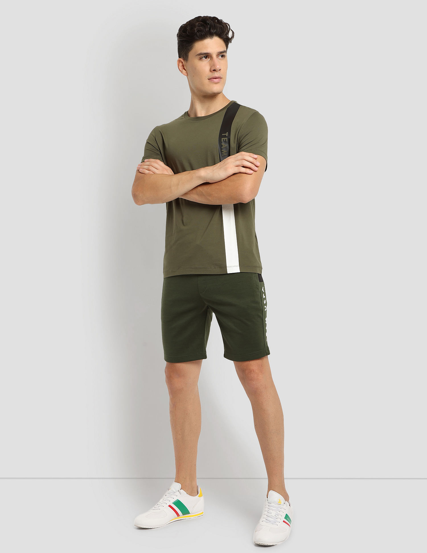 U.S. Polo Assn. Brand Stripe Training Shorts