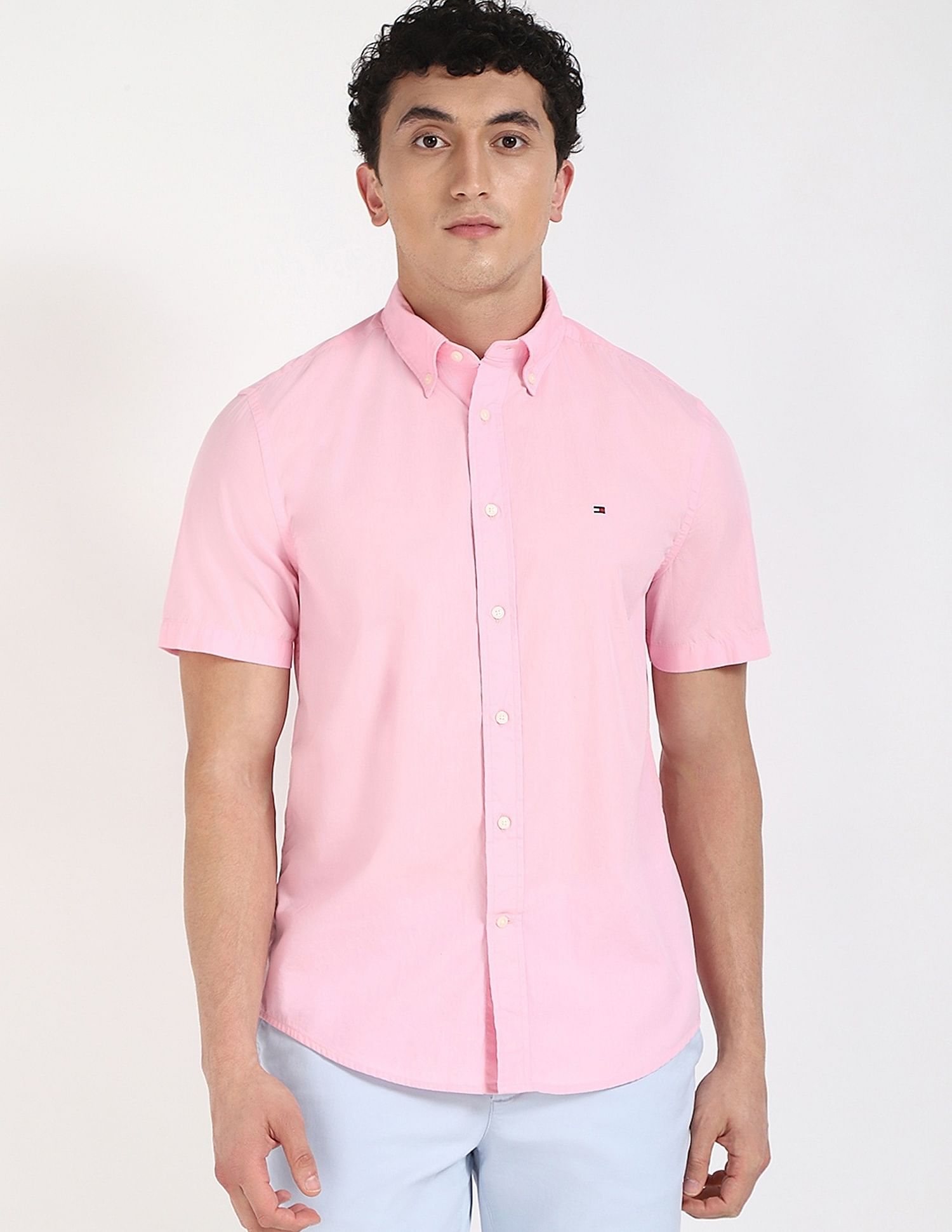 Tommy Hilfiger Solid Regular-Fit Poplin Woven Shirt