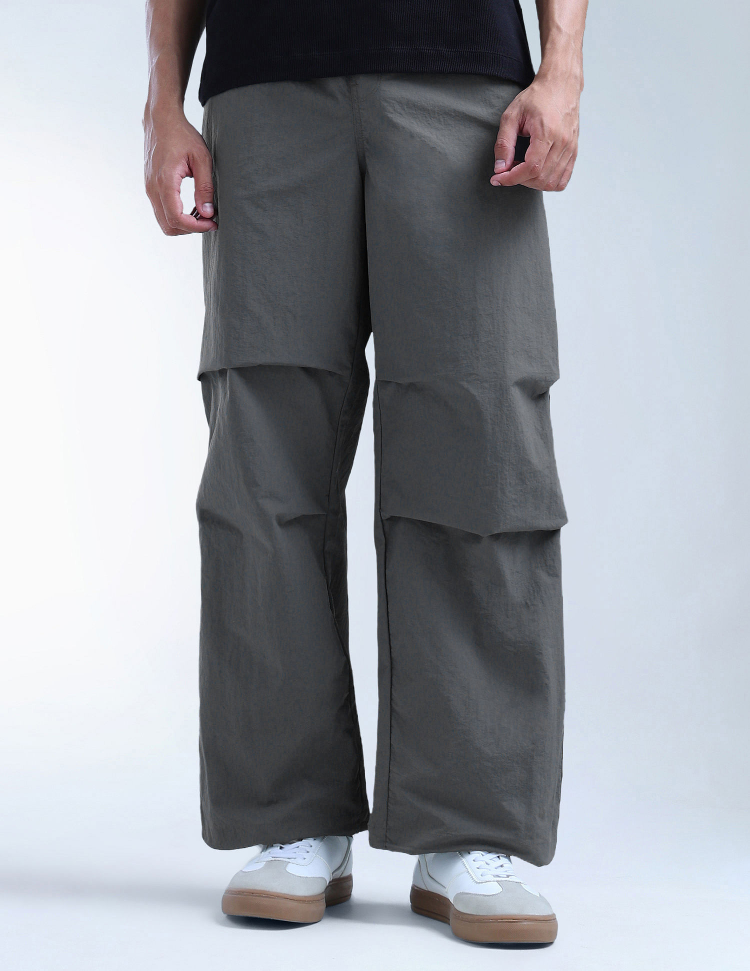 Flying Machine Mid Rise Cobain Loose Fit Parachute Trousers